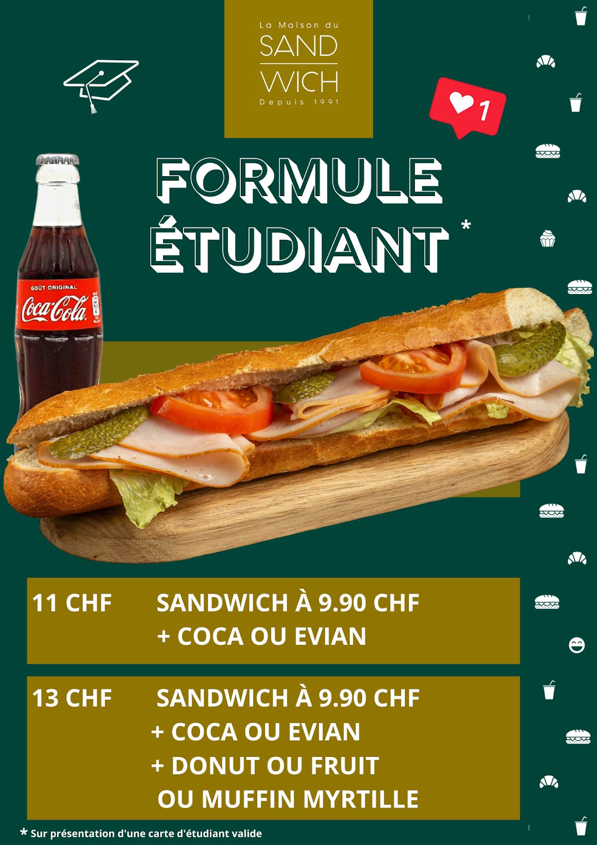 Menu di La Maison du Sandwich 