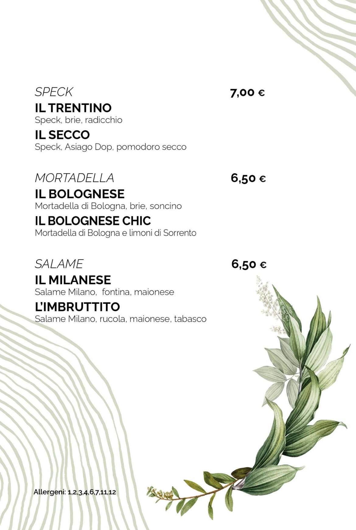 Menu di La Pagoda Lounge Bar 