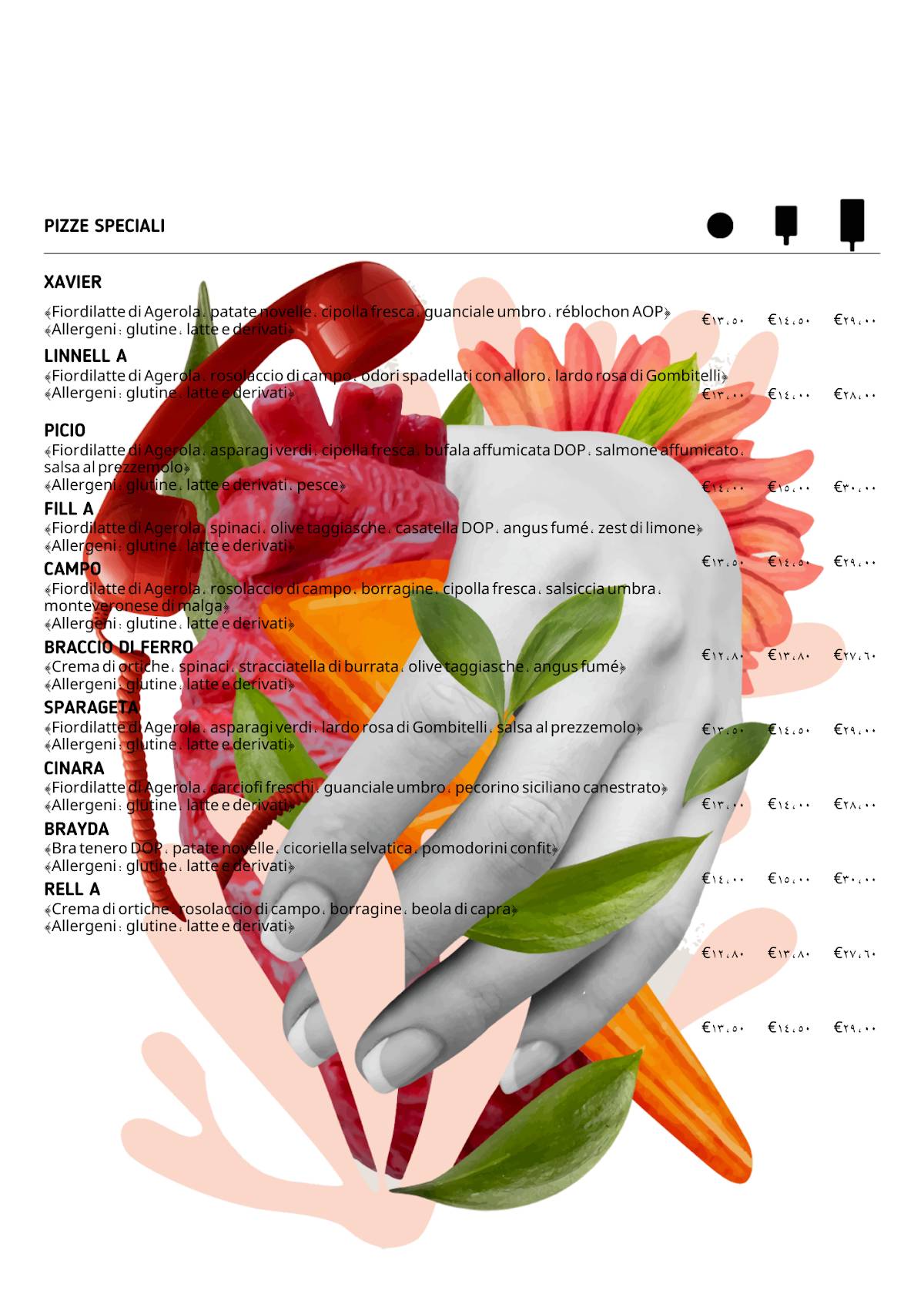 Menu di La Sconta Bar Pizzeria 