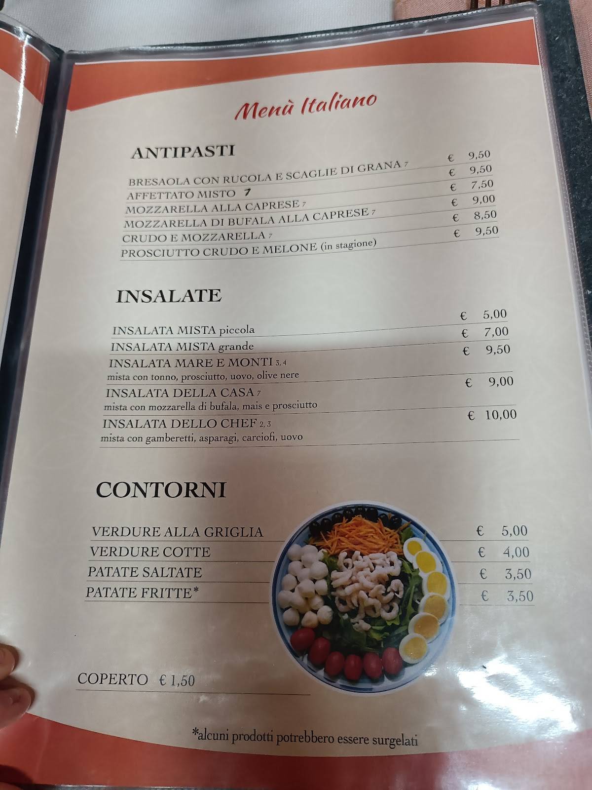 Menu di Ristorante Pizzeria La Sorgente 