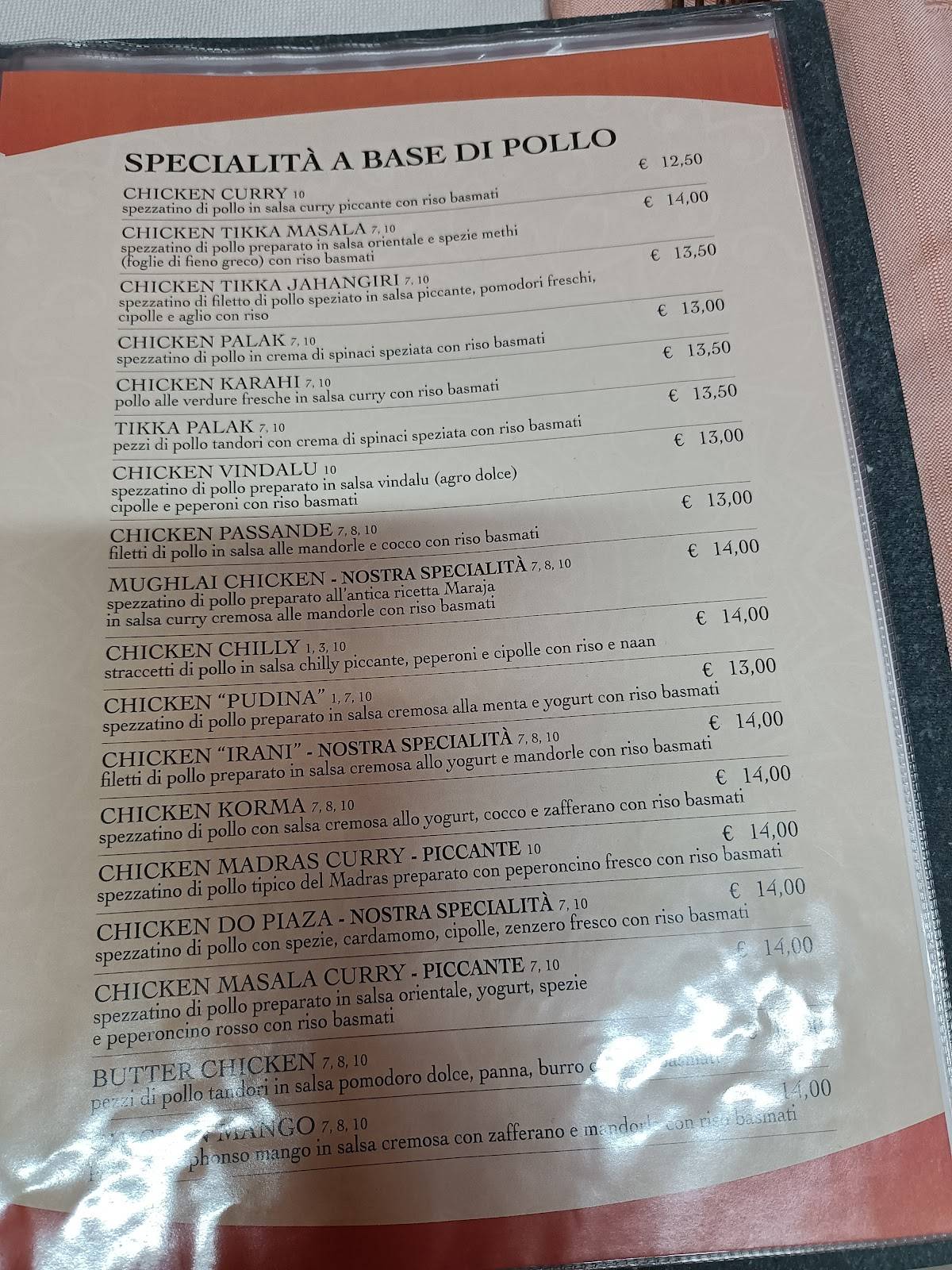 Menu di Ristorante Pizzeria La Sorgente 