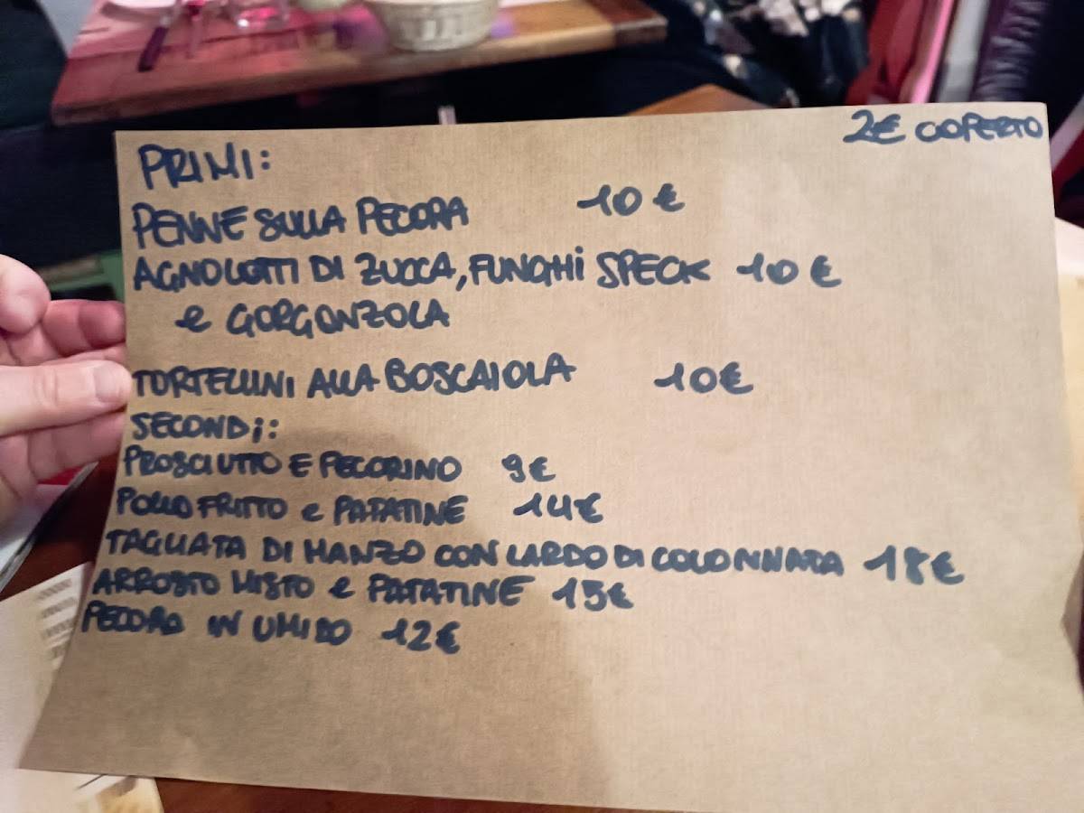 Menu di La Tana dei Ghiotti 
