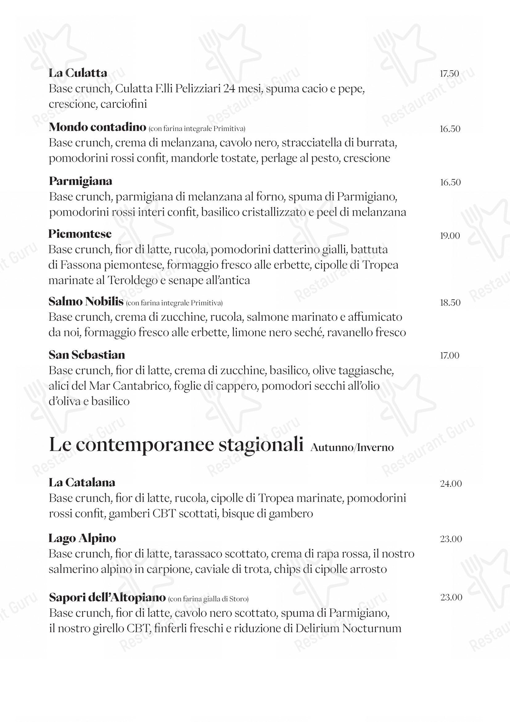Menu per Lanterna Pizzeria & Brew Pub in Montagnaga