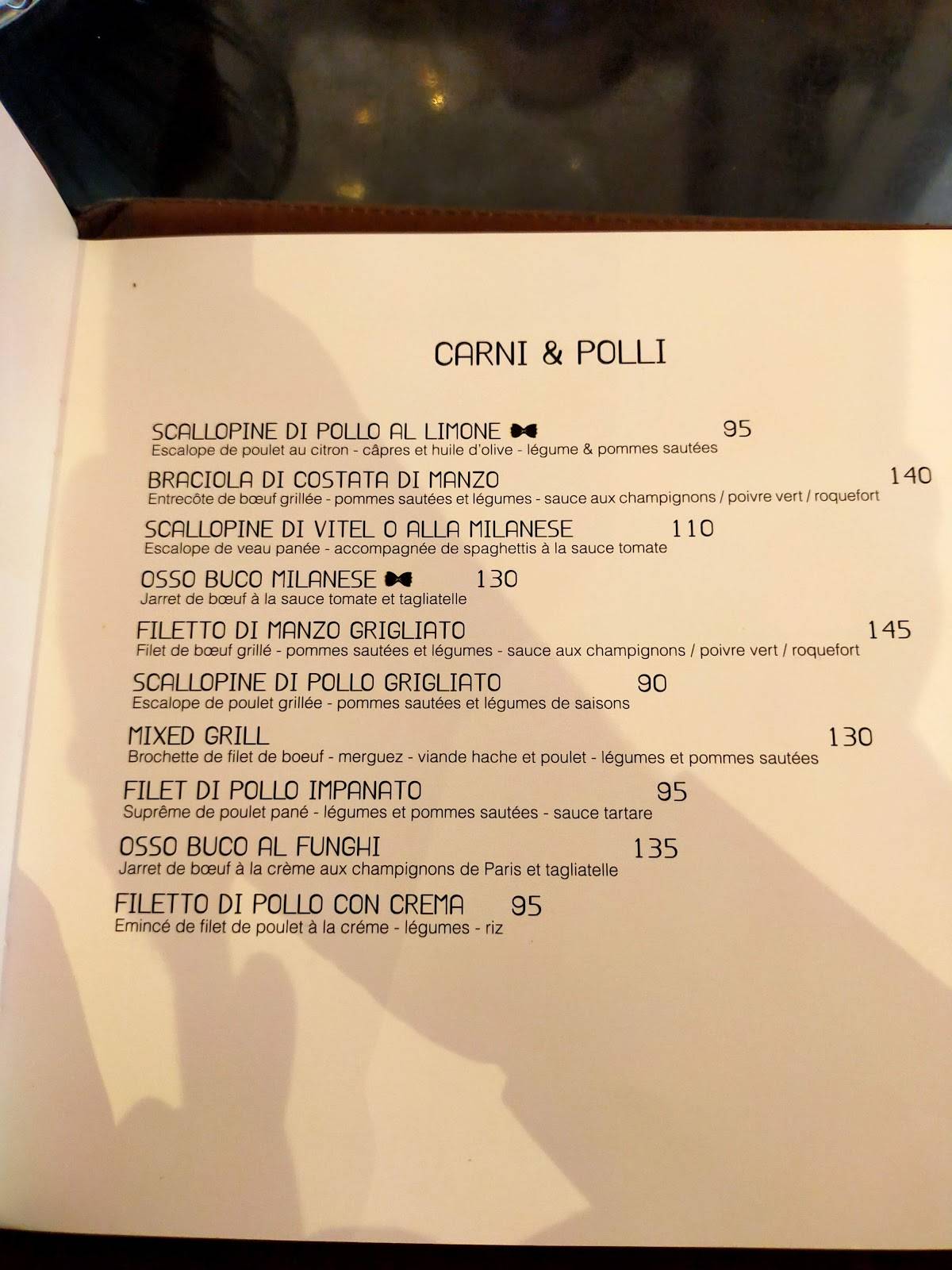 Menu de Latium