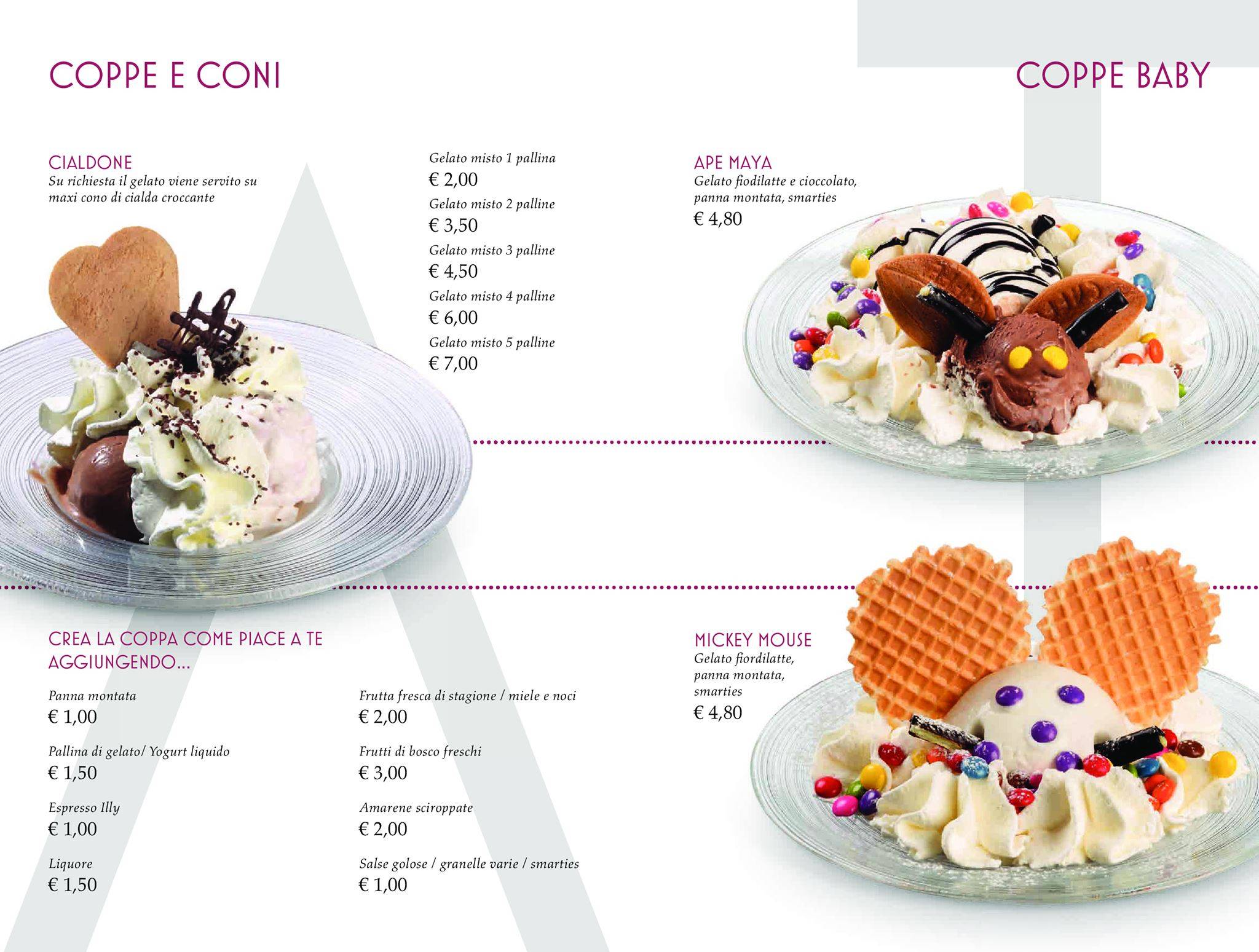 Menu di Latte & Stelle - Gelateria e Pasticceria 