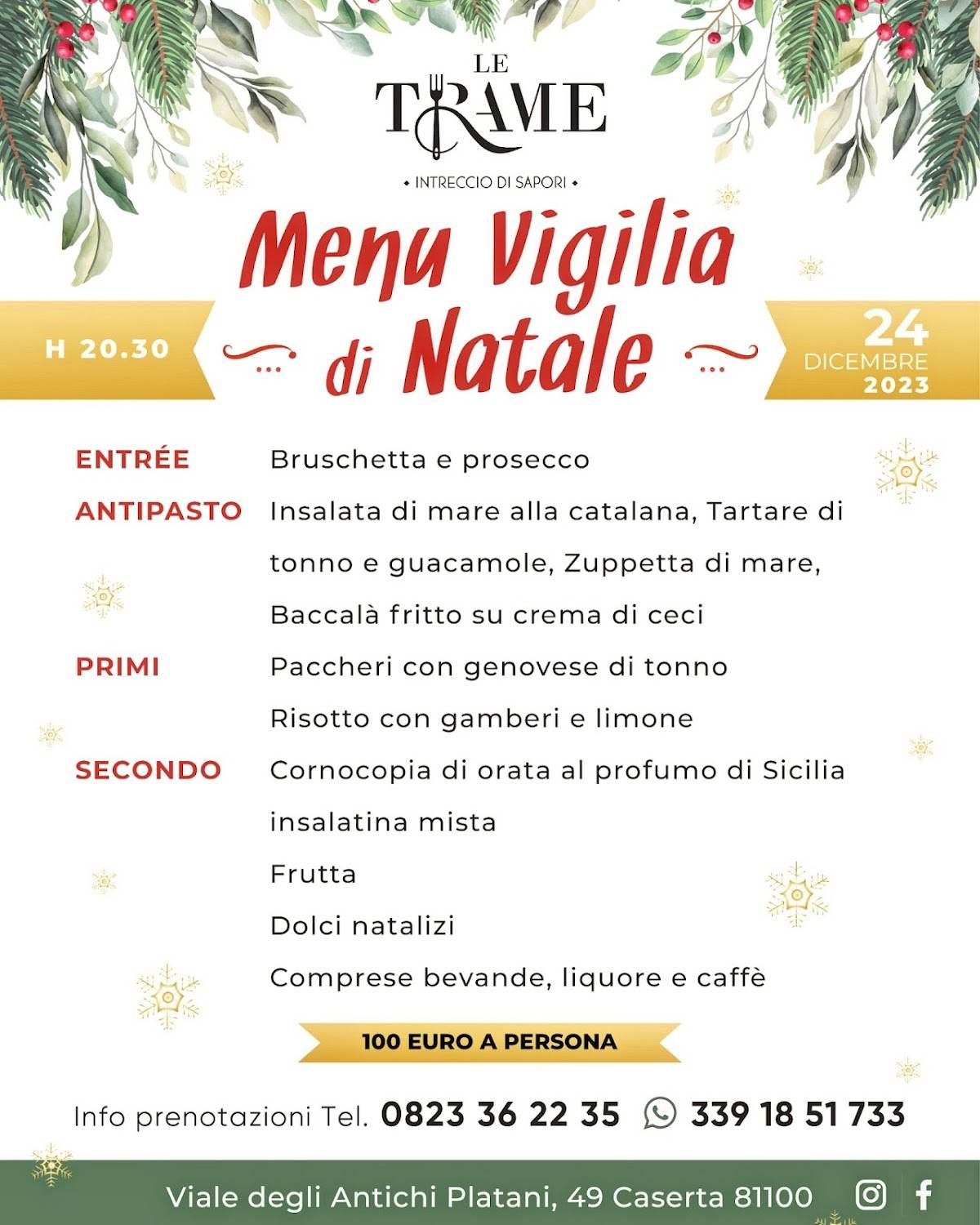 Menu di Le Trame - Intreccio di sapori 