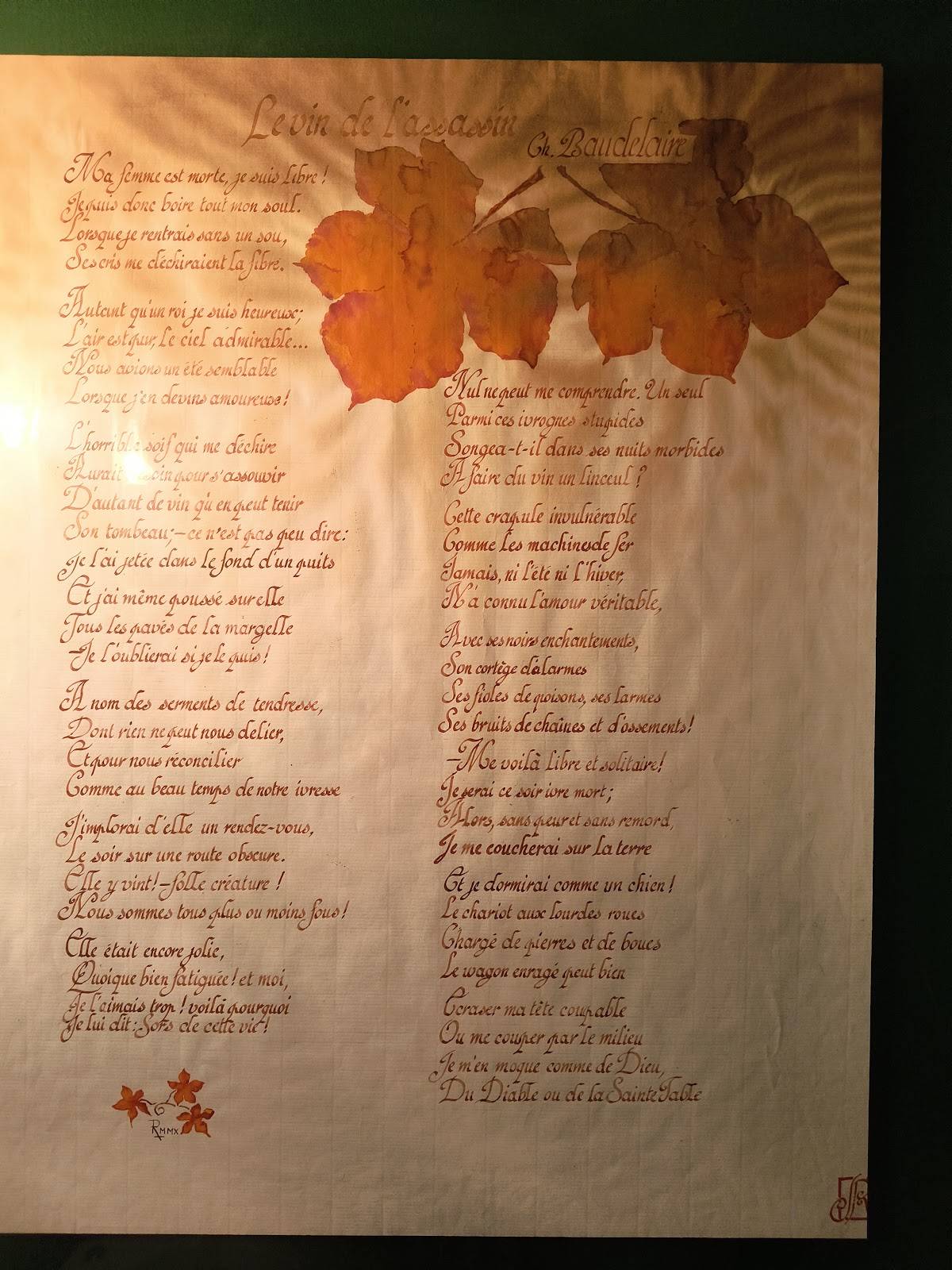 Menu di Le Vin de l'Assassin - Bistrot 