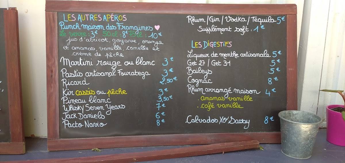Menu au Les Soeurs Guinguette restaurant, SainteTerre