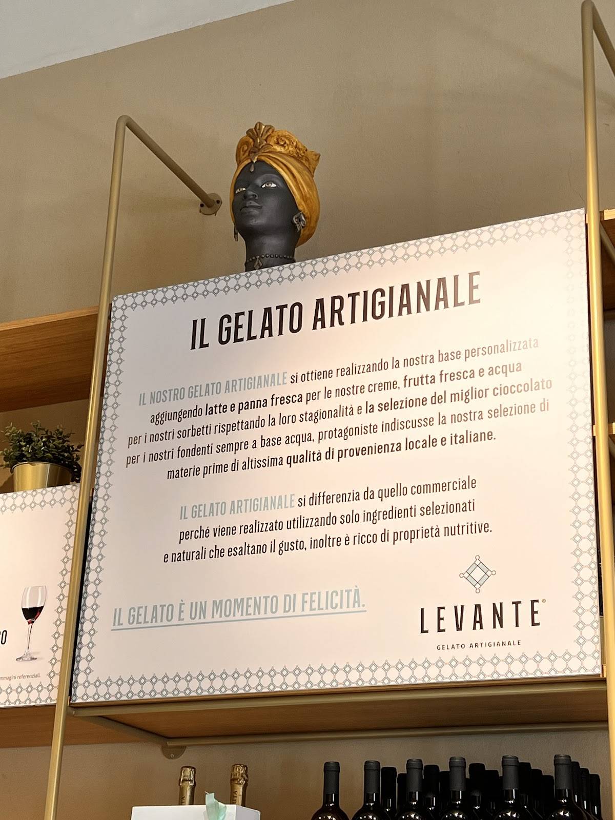 Menu di Levante Gelato Artigianale 