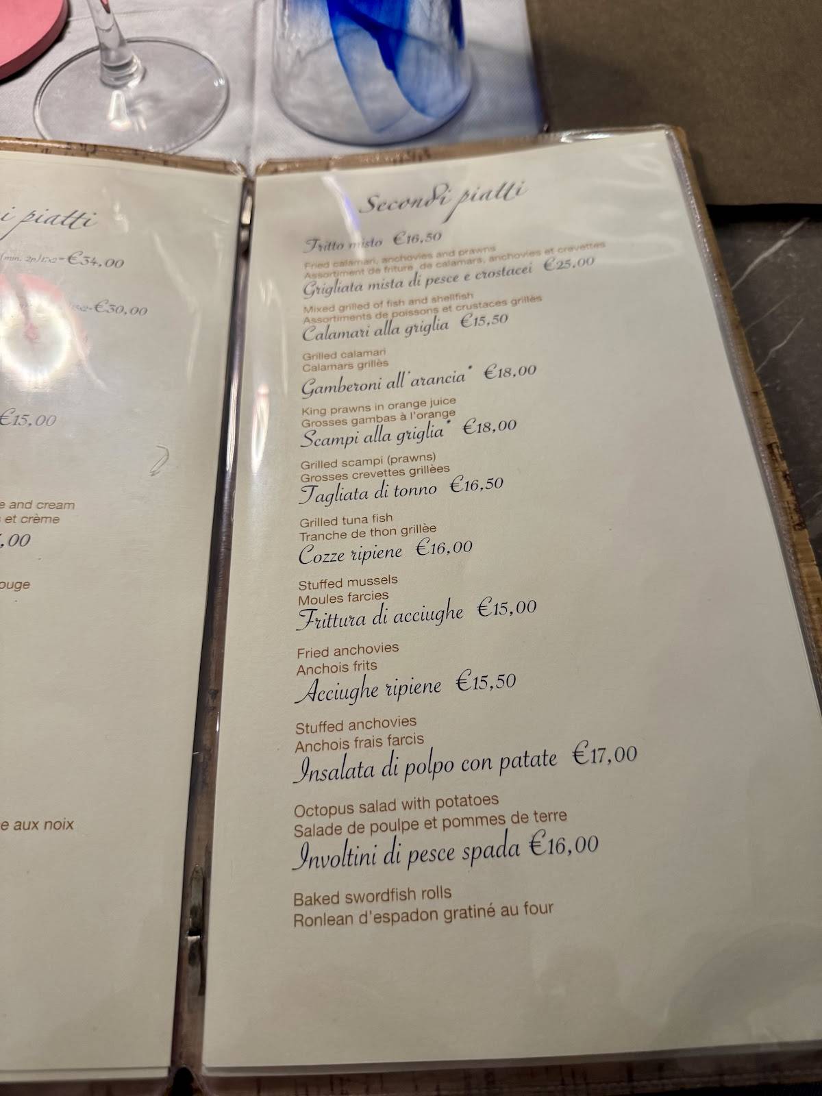 Menu di Da Tapulin 
