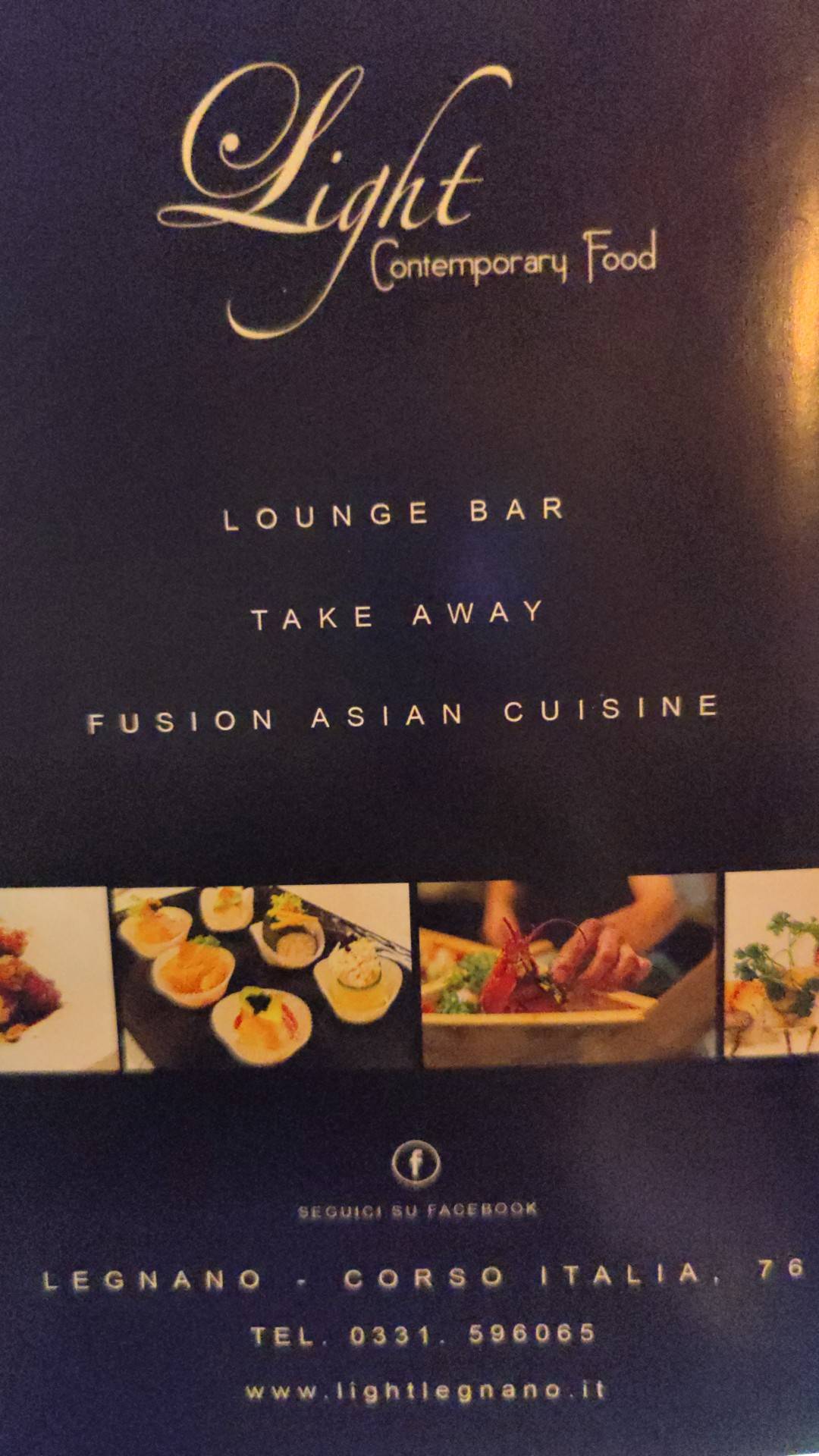 Menu di Light Contemporary Food 