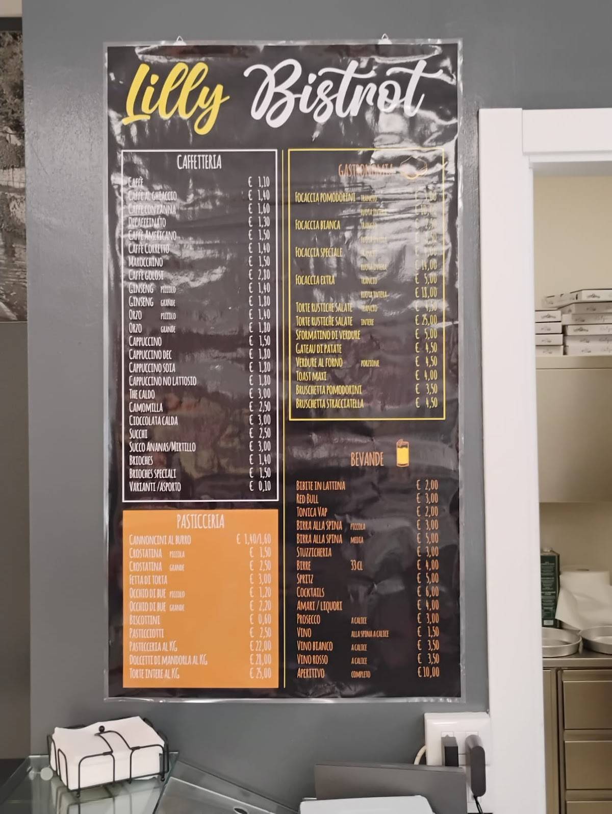 Menu di Lilly Bistrot 