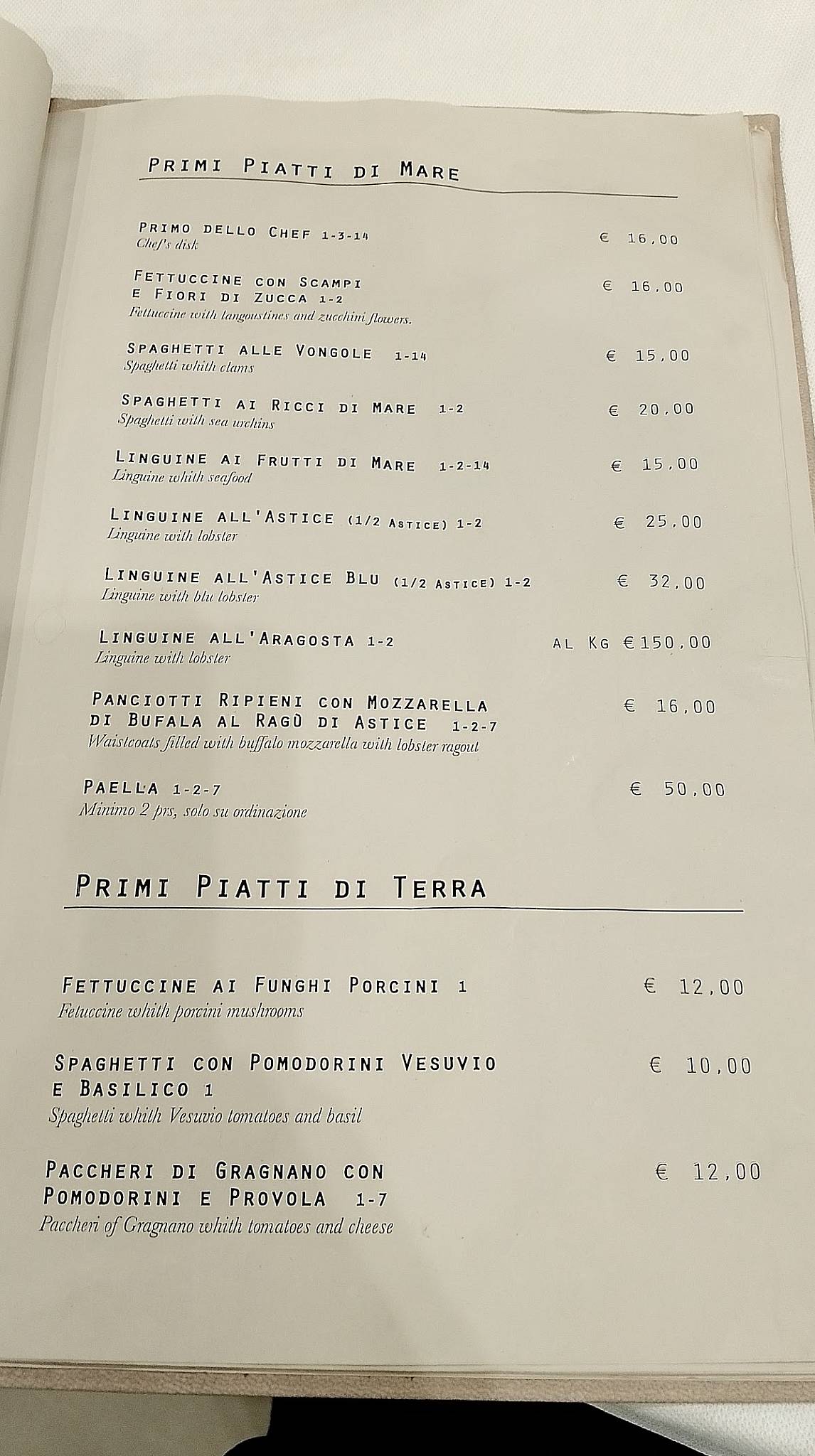 Menu di Locanda Battisti 