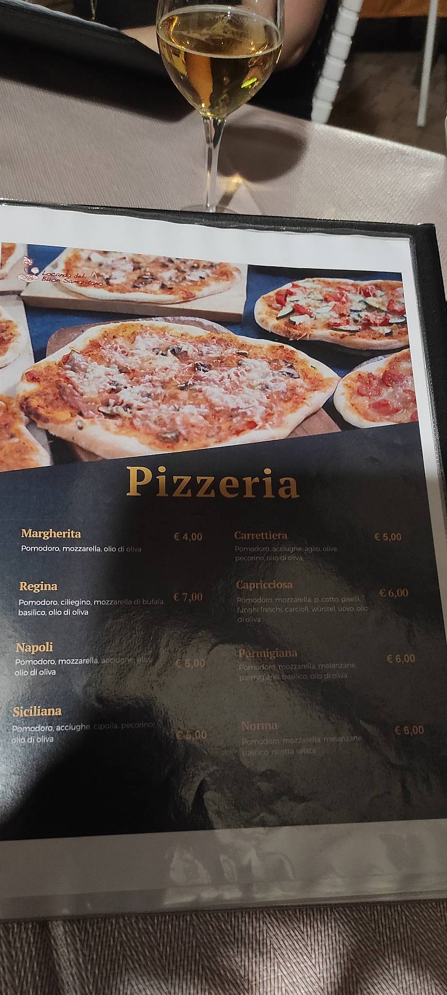 Menu di Locanda del Buon Samaritano 
