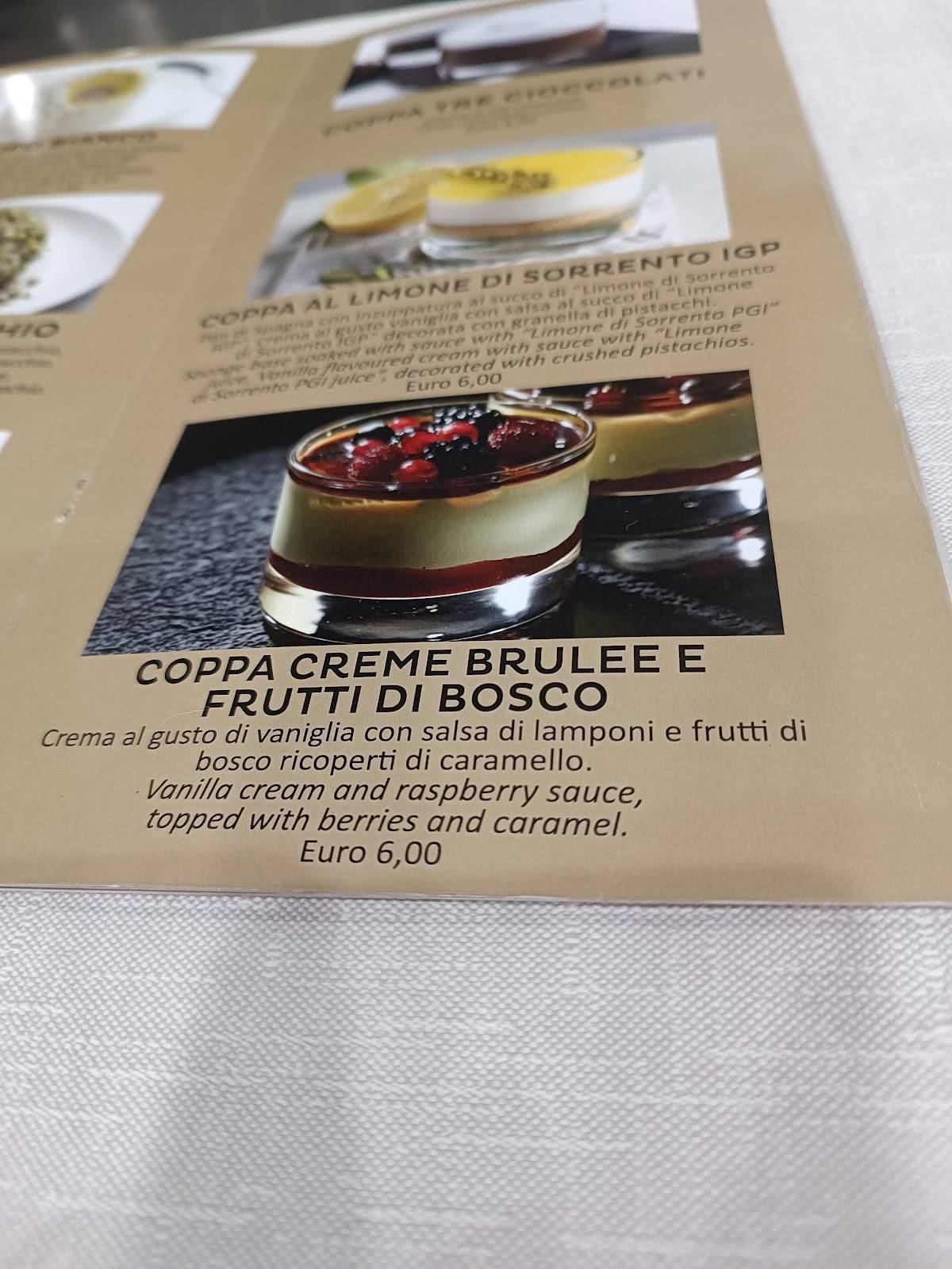 Menu di Loft Pizzeria & Steakhouse 