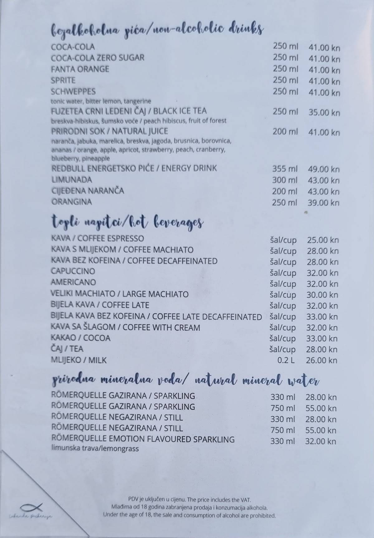 Menu da Lokanda Peskarija ristorante, Ragusa