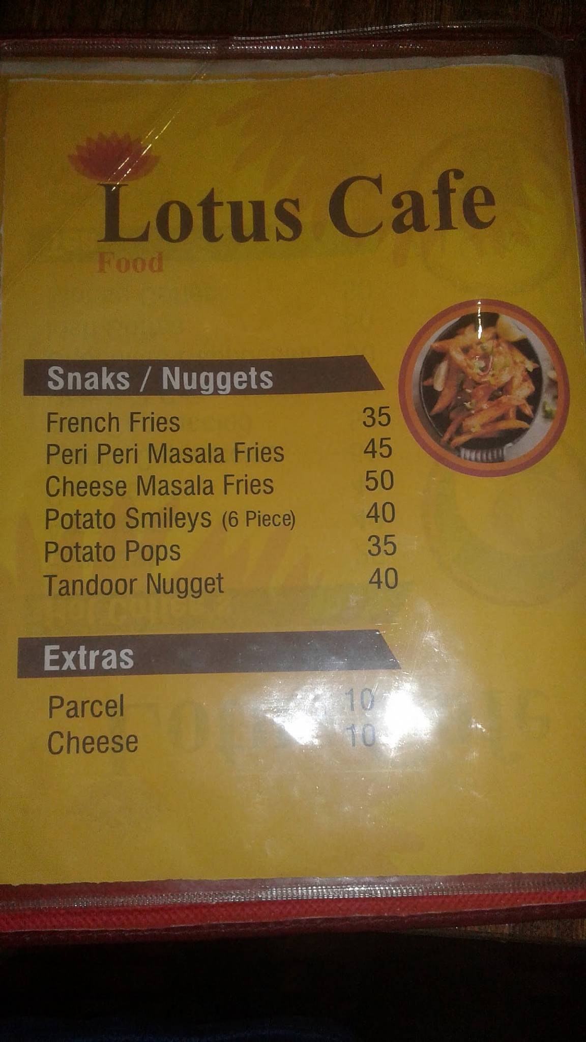 Lotus Cafe menu
