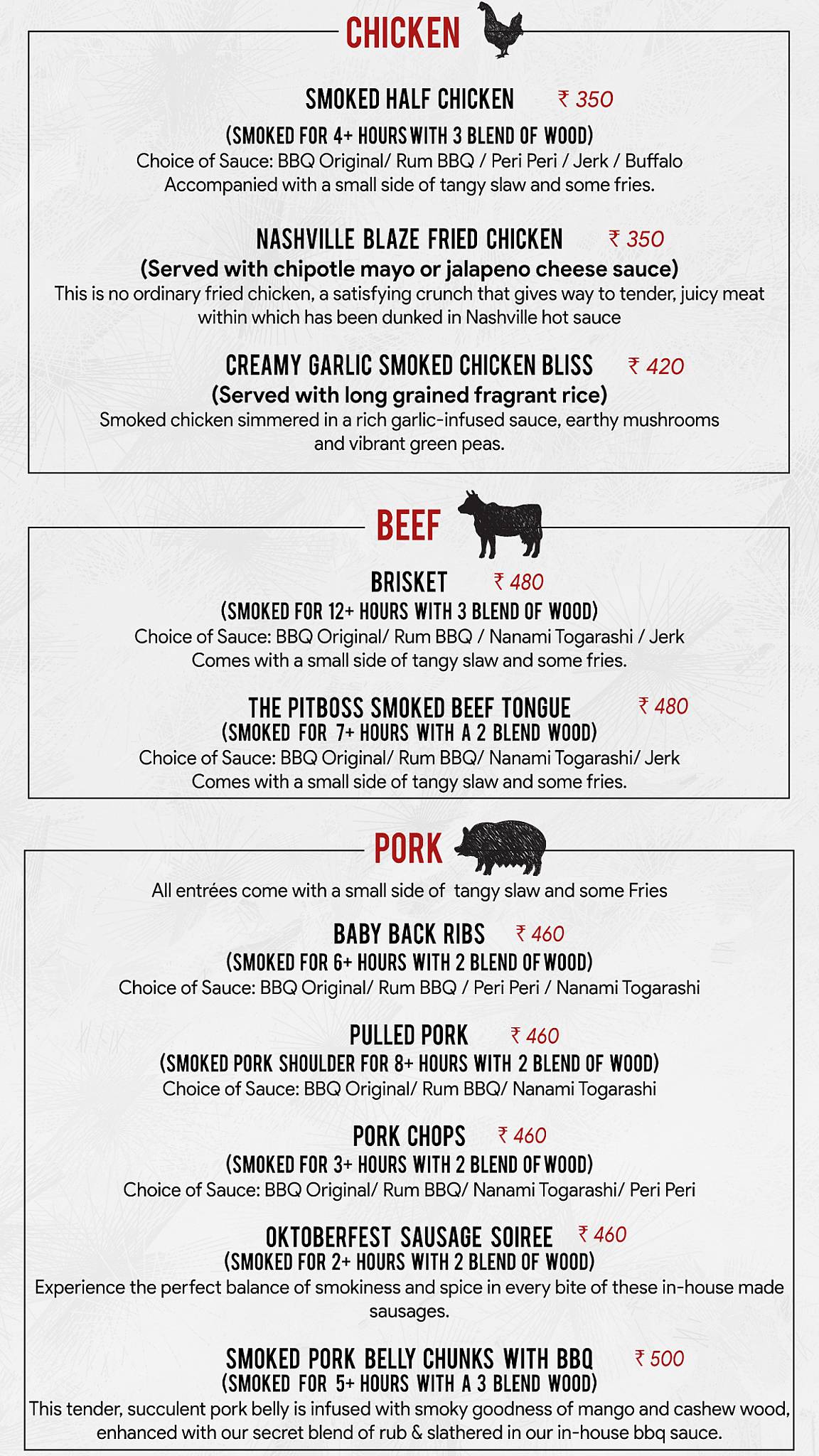 Low & Slow menu