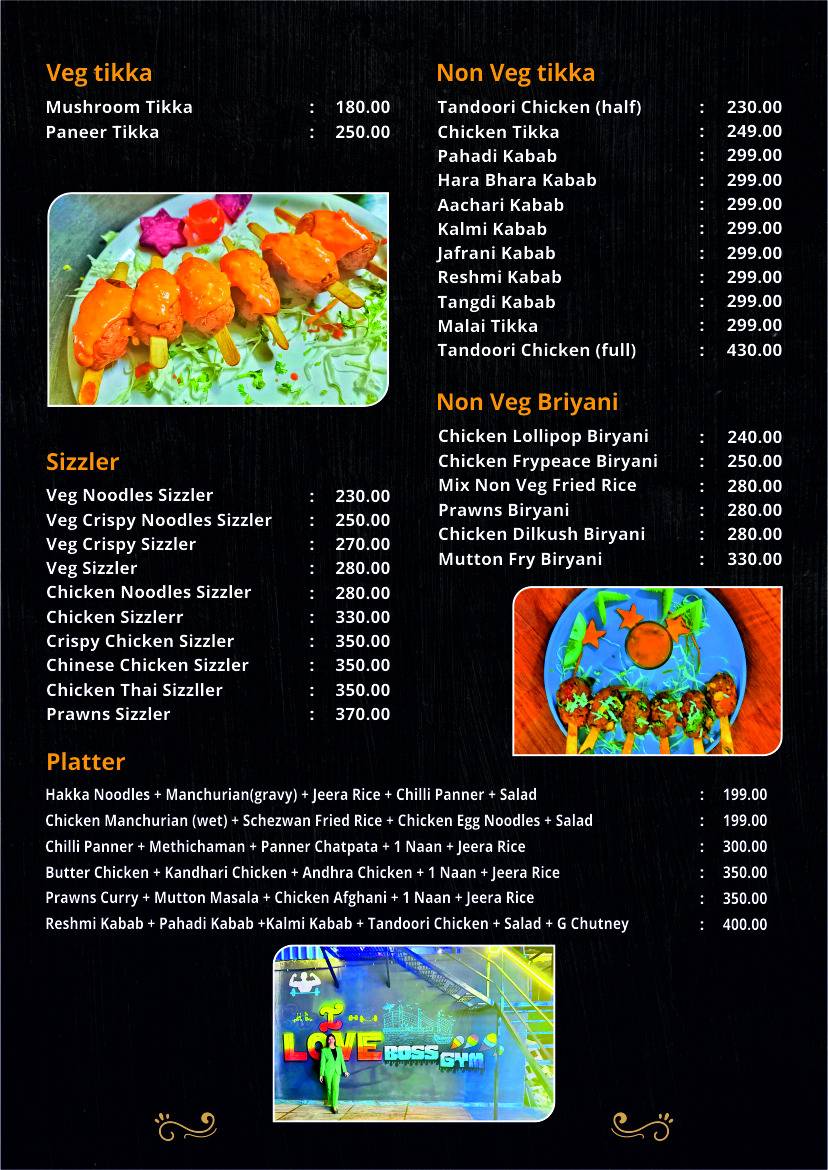 Luminous Rooftop Cafe Restaurant & Sky Lounge menu