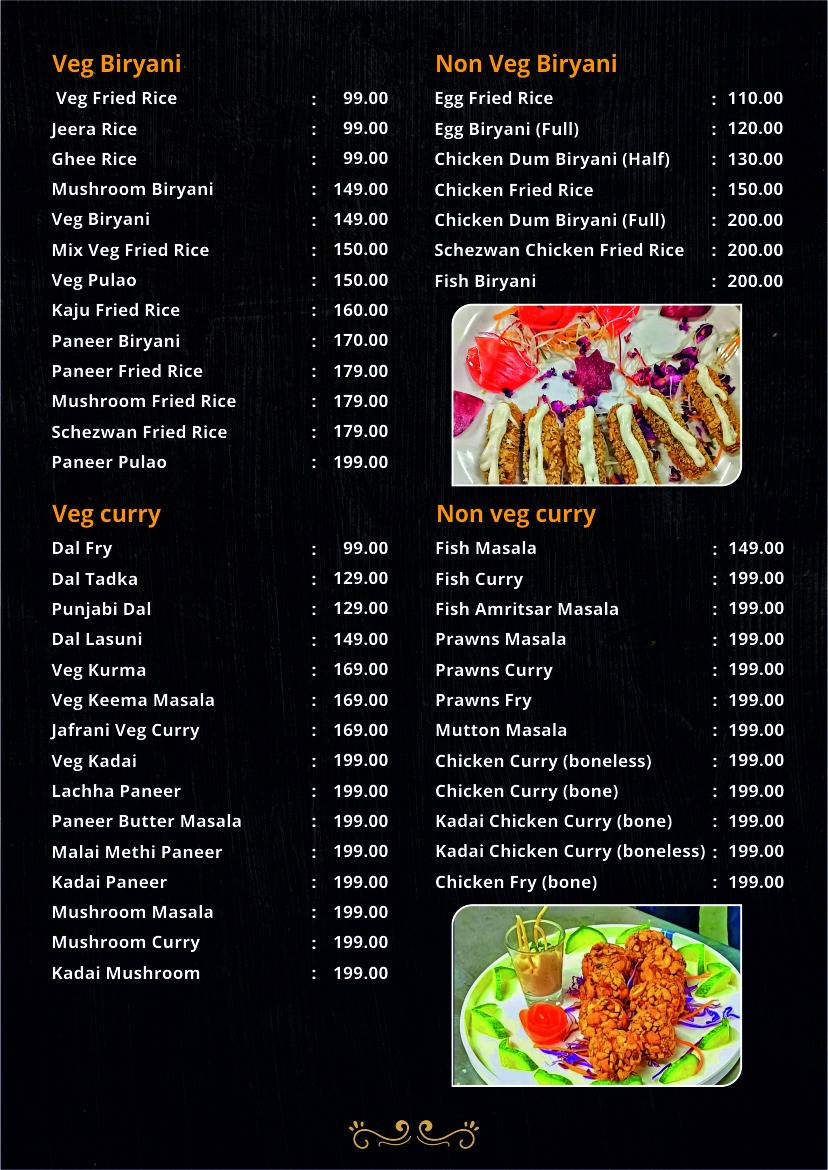 Luminous Rooftop Cafe Restaurant & Sky Lounge menu