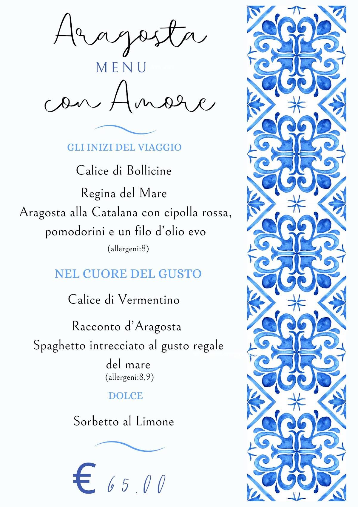 Menu di M Café Bistrot 