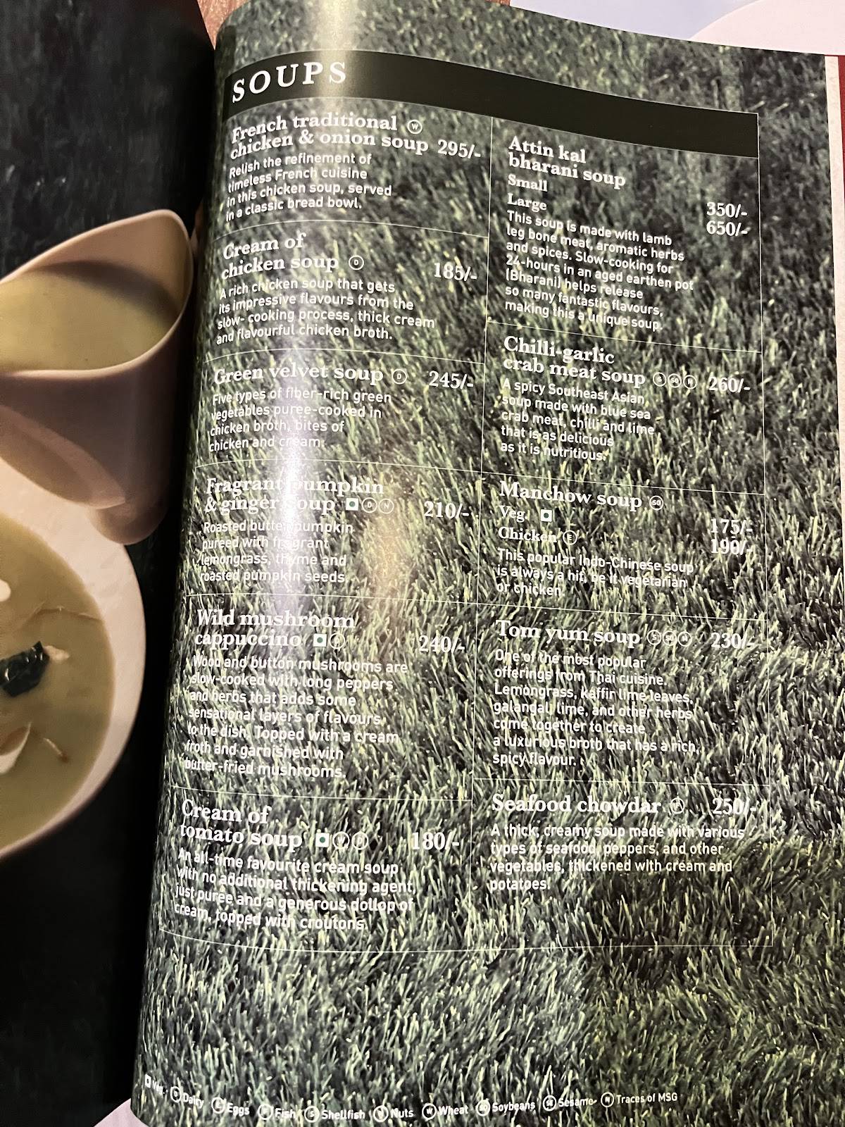M Grill - Paragon Group menu