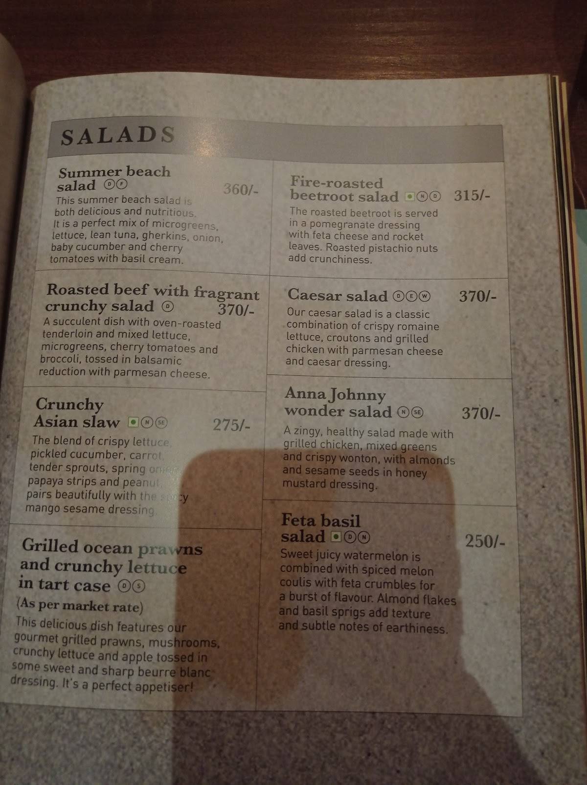 M Grill - Paragon Group menu