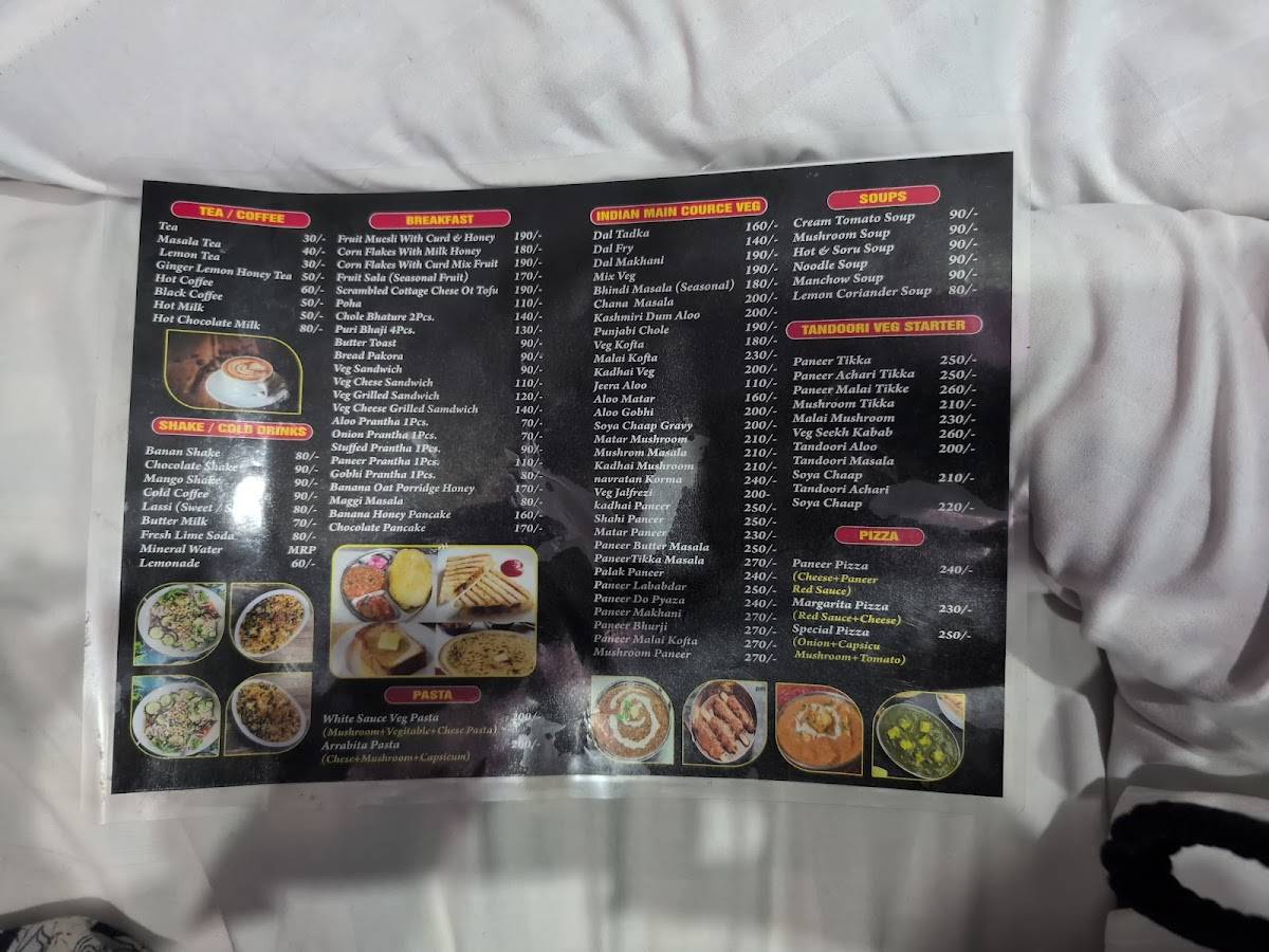 MASKA CHASKA Restaurant and Cafe menu