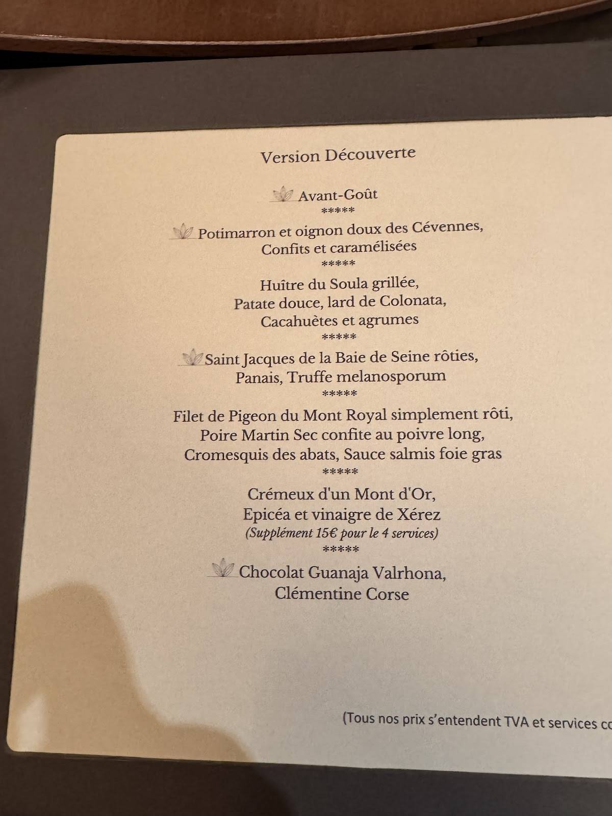 Menu de MENNA - Restaurant Nîmes