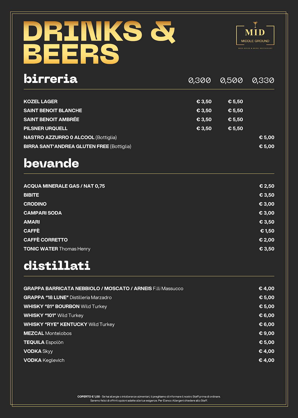 Menu di MID - MIDDLE GROUND 