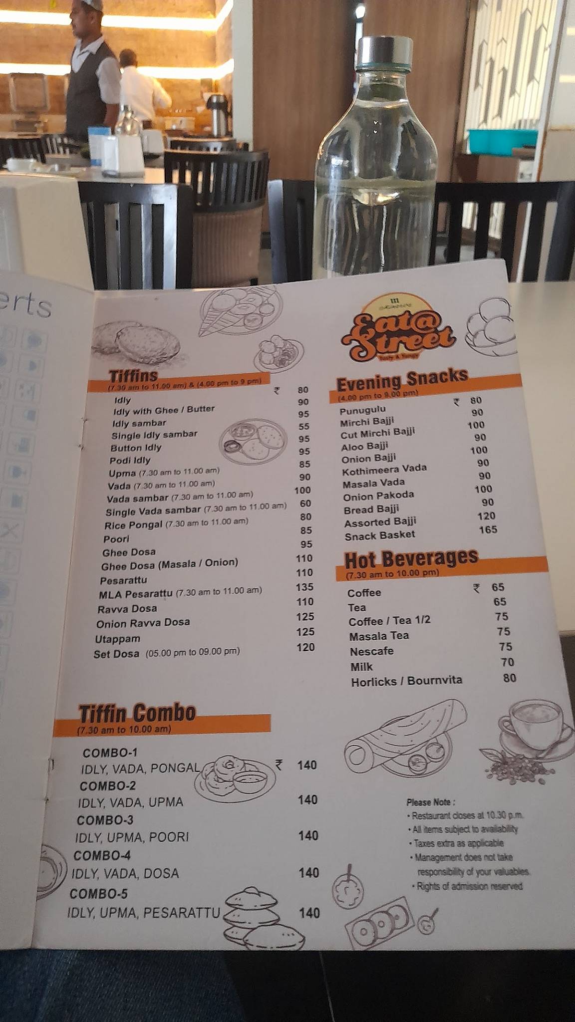 Hotel Minerva Grand menu