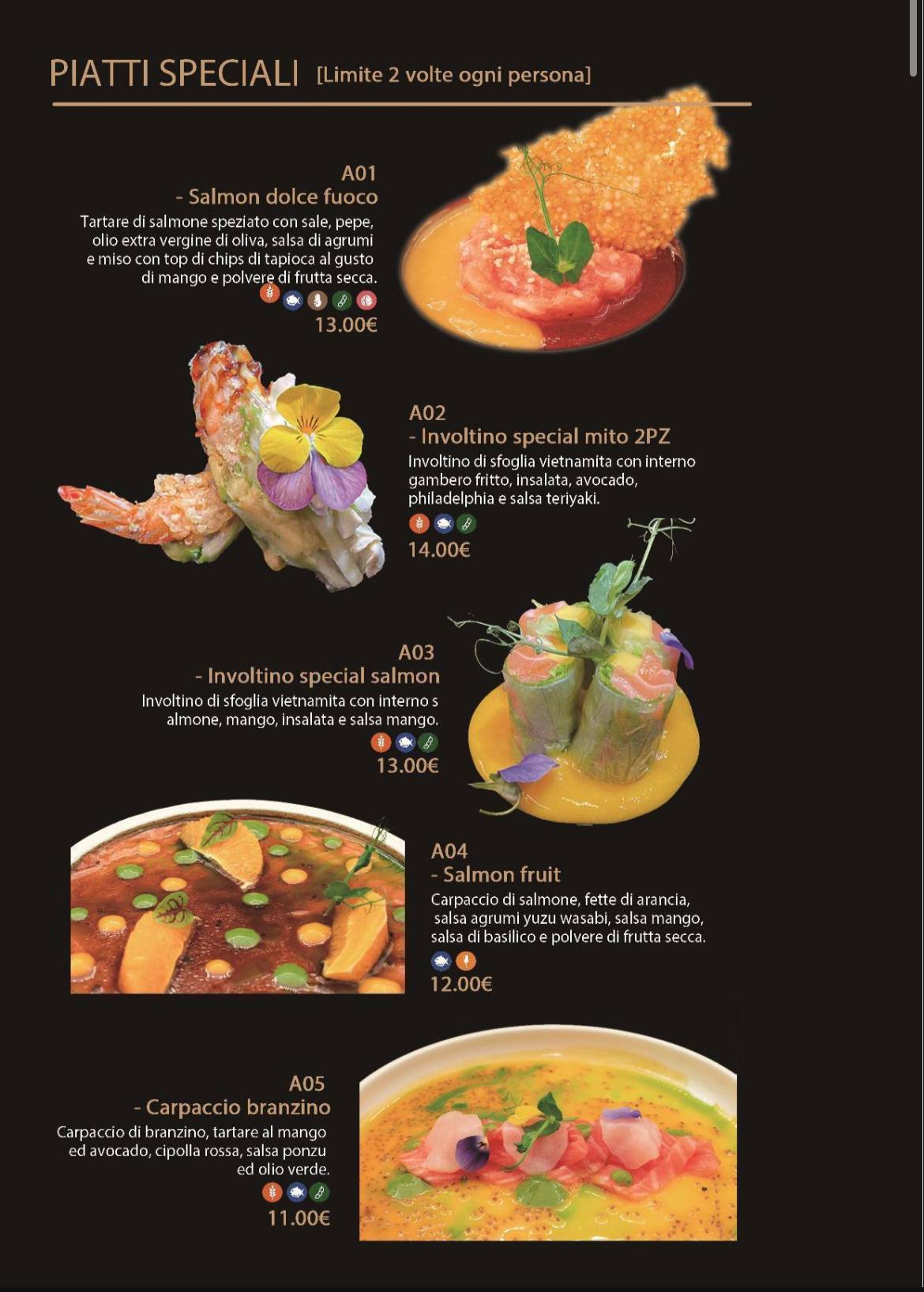 Menu di MITO SUSHI RESTAURANT 