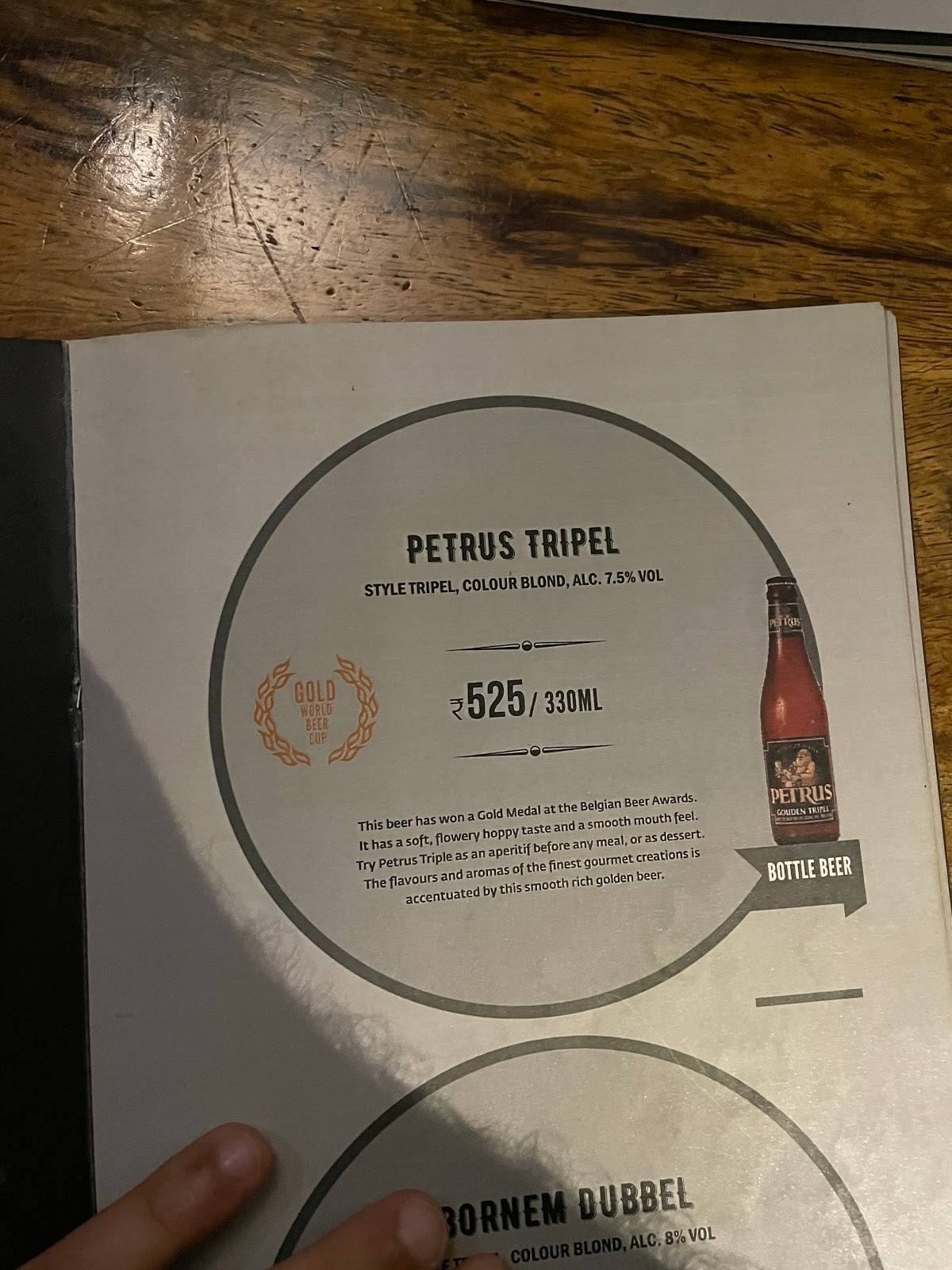 MOB - Belgium Beer House menu