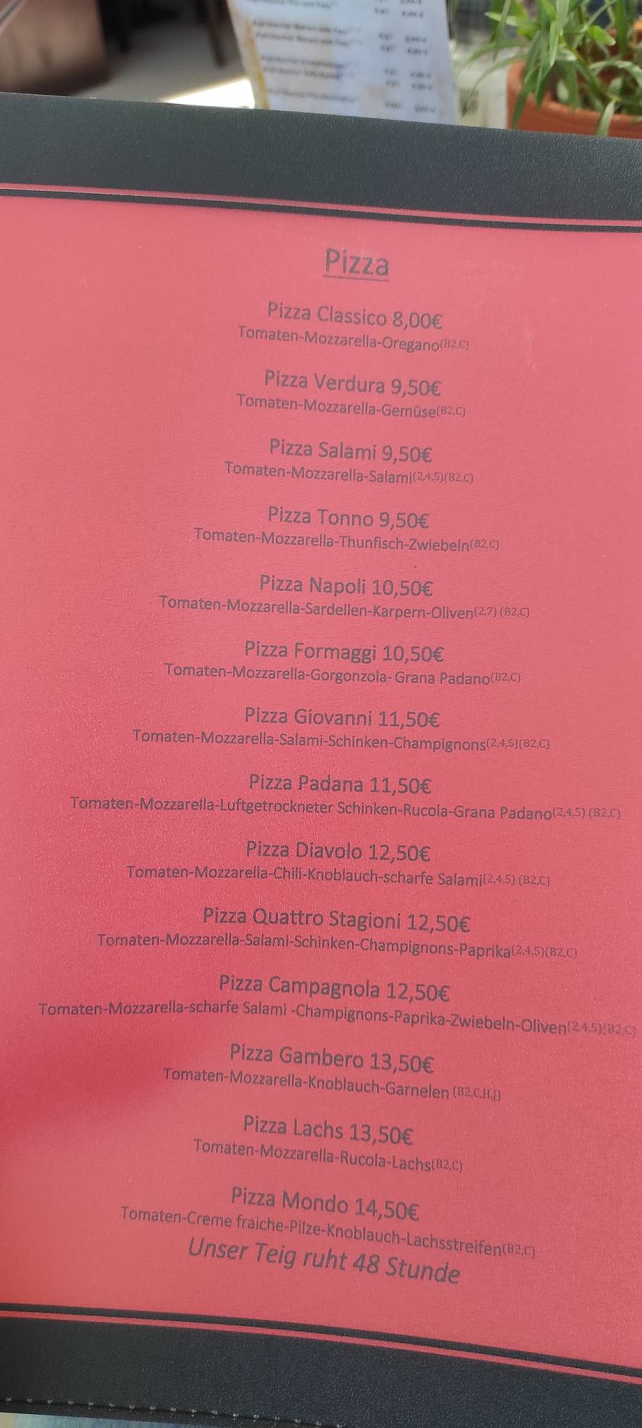Speisekarte von MONDO Pizza&Pasta, Schwanau