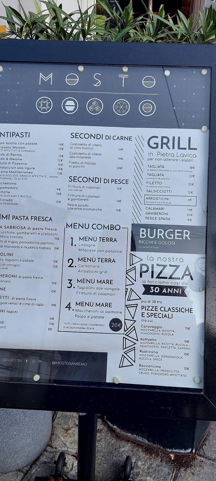 Menu di MOSTO Il Profumo del Mosto 