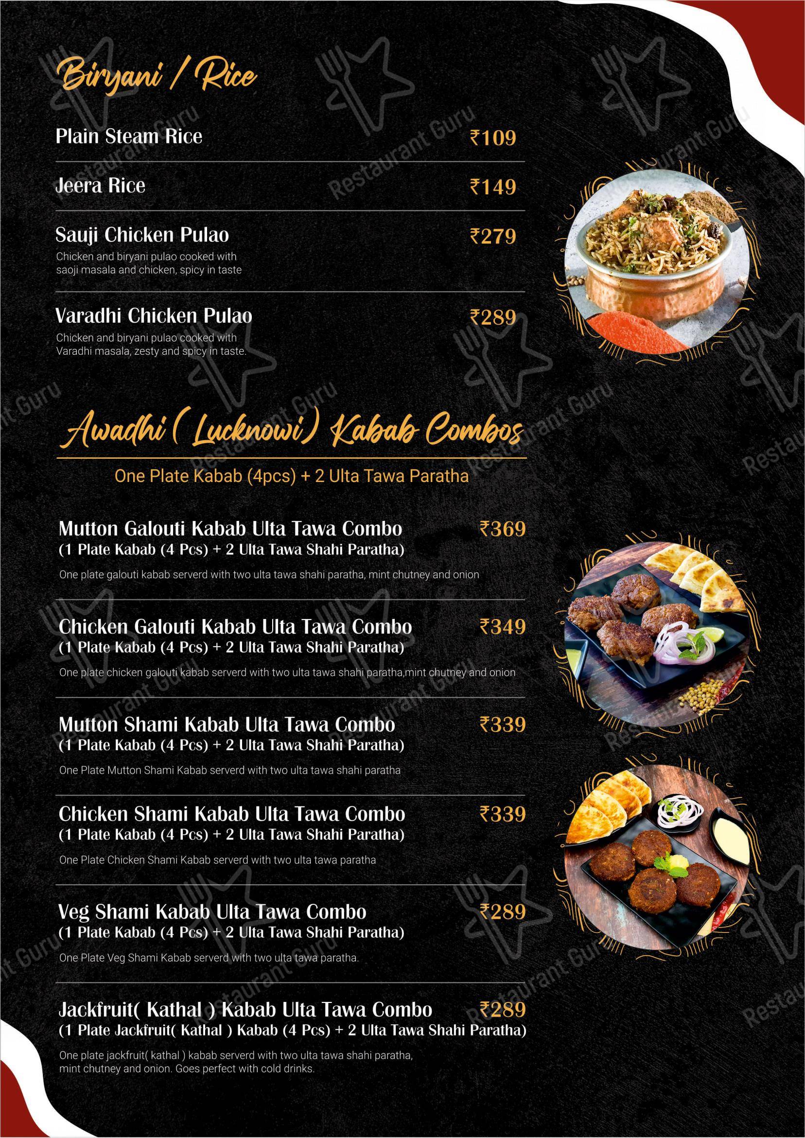Menu for MOTA KABABI in Hyderabad