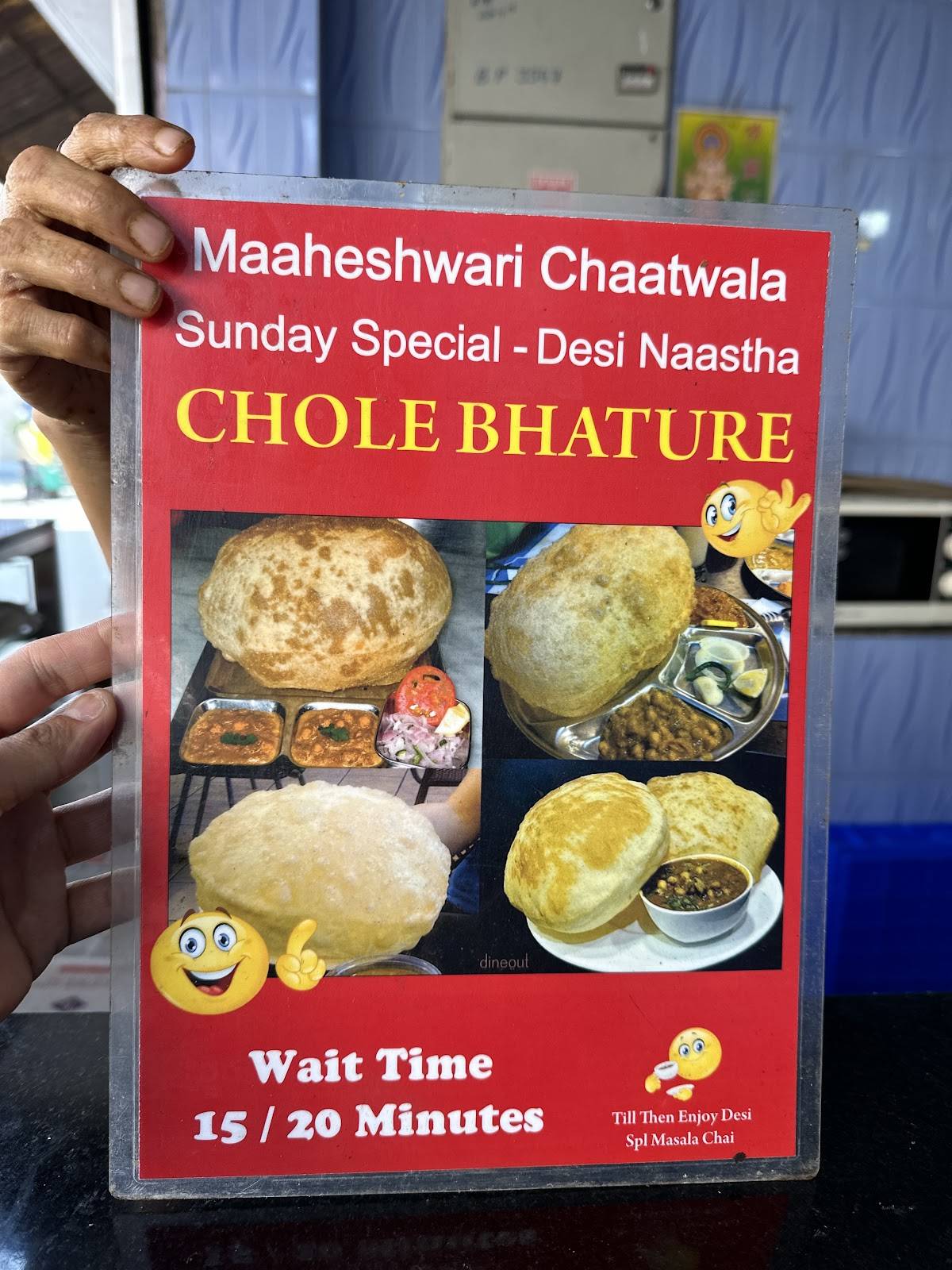 Maaheshwari Chaatwala menu