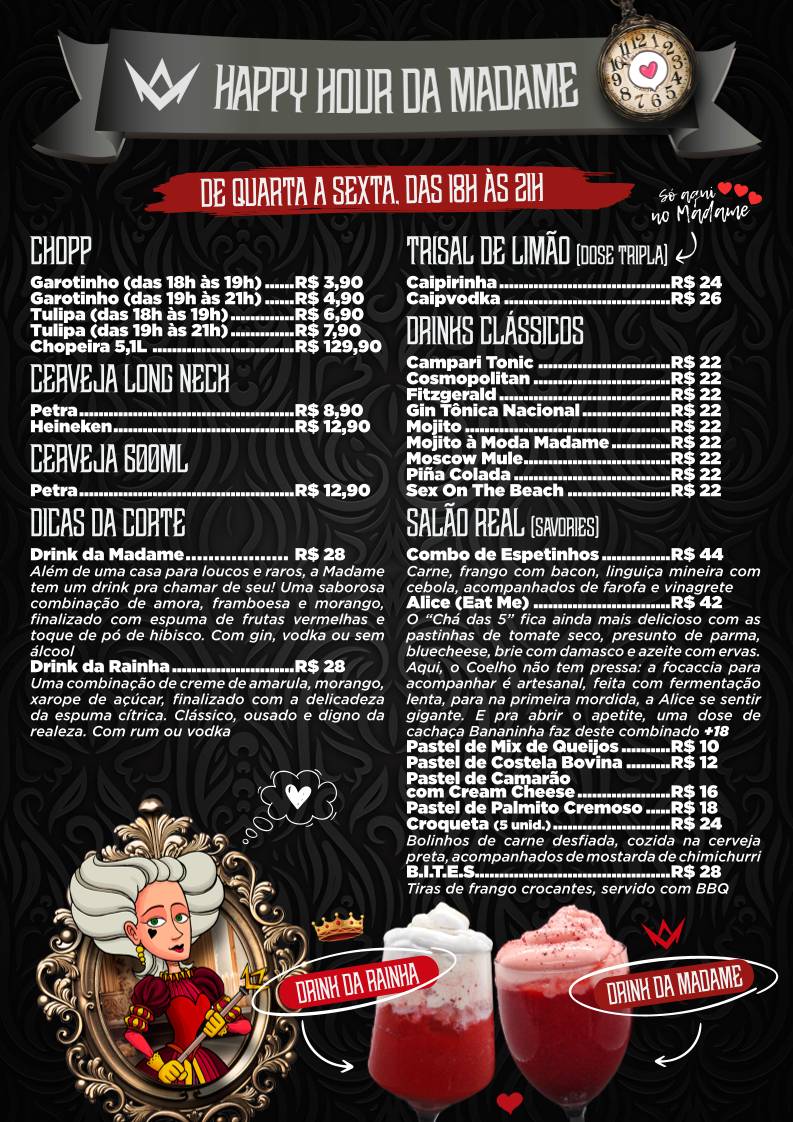 Madame Surtô cardápio