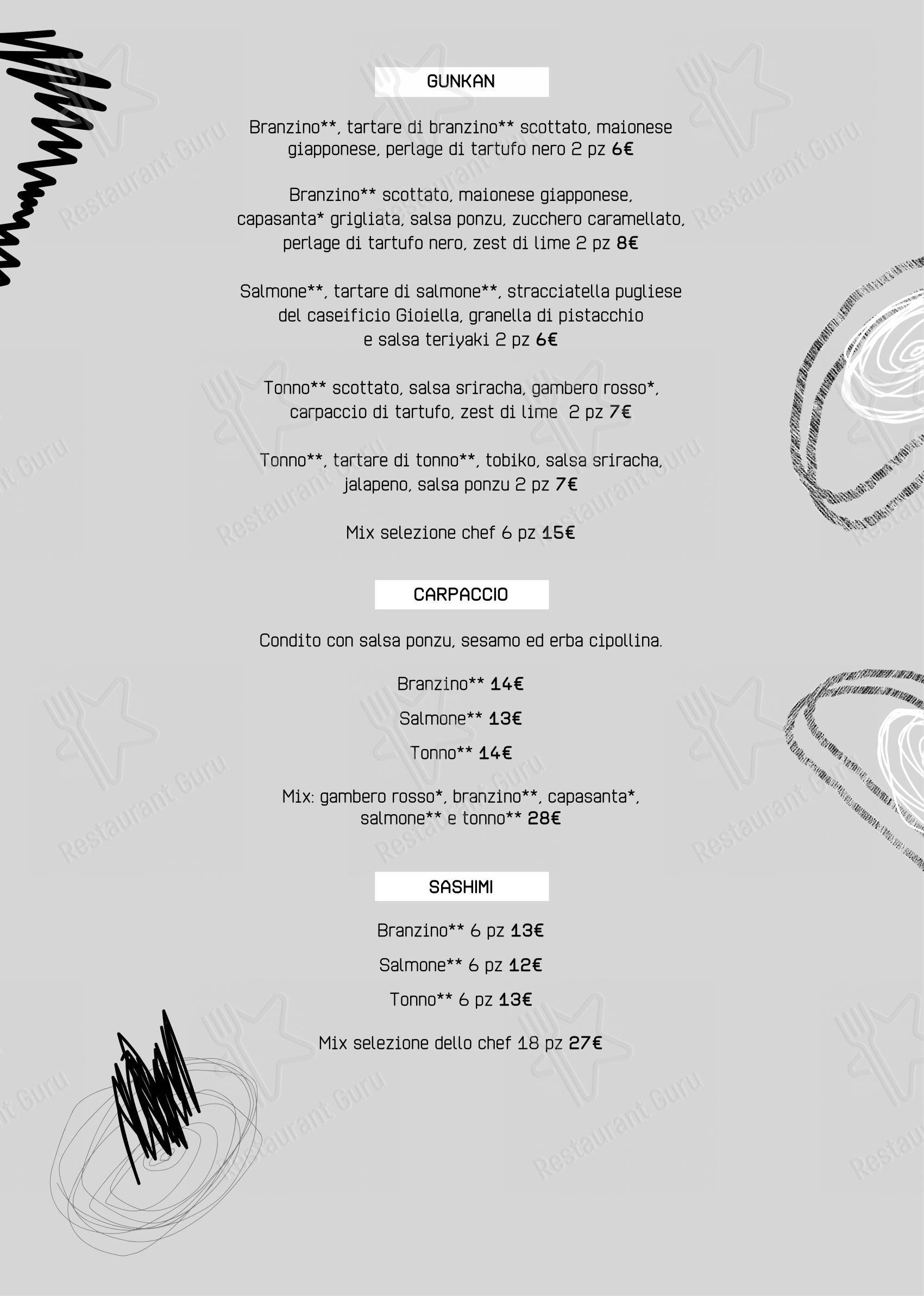 Magatama in Acireale - Menu bar