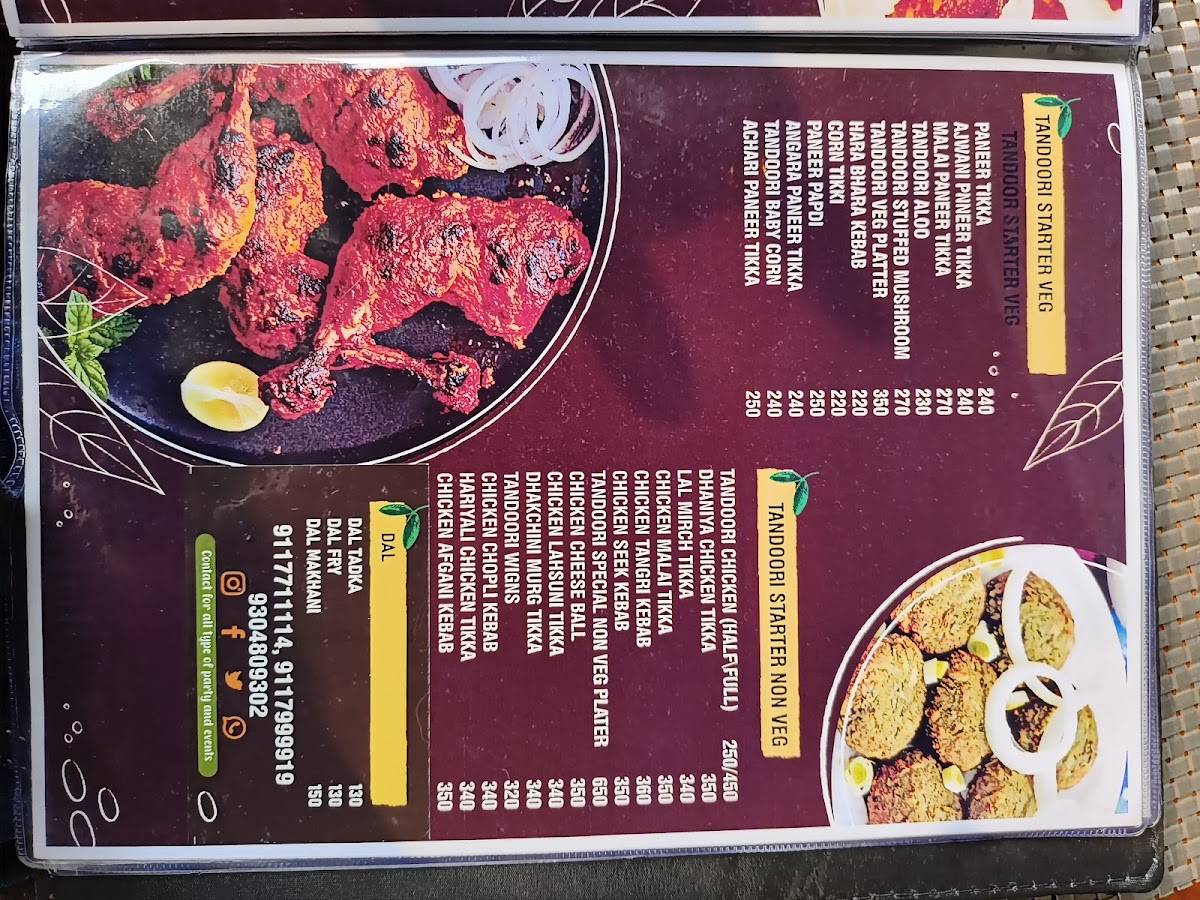 Mahi Down Town menu