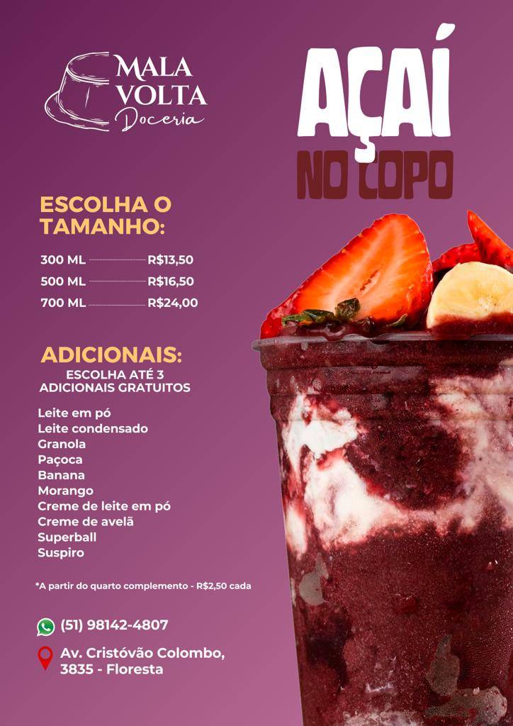 Malavolta Doceria cardápio