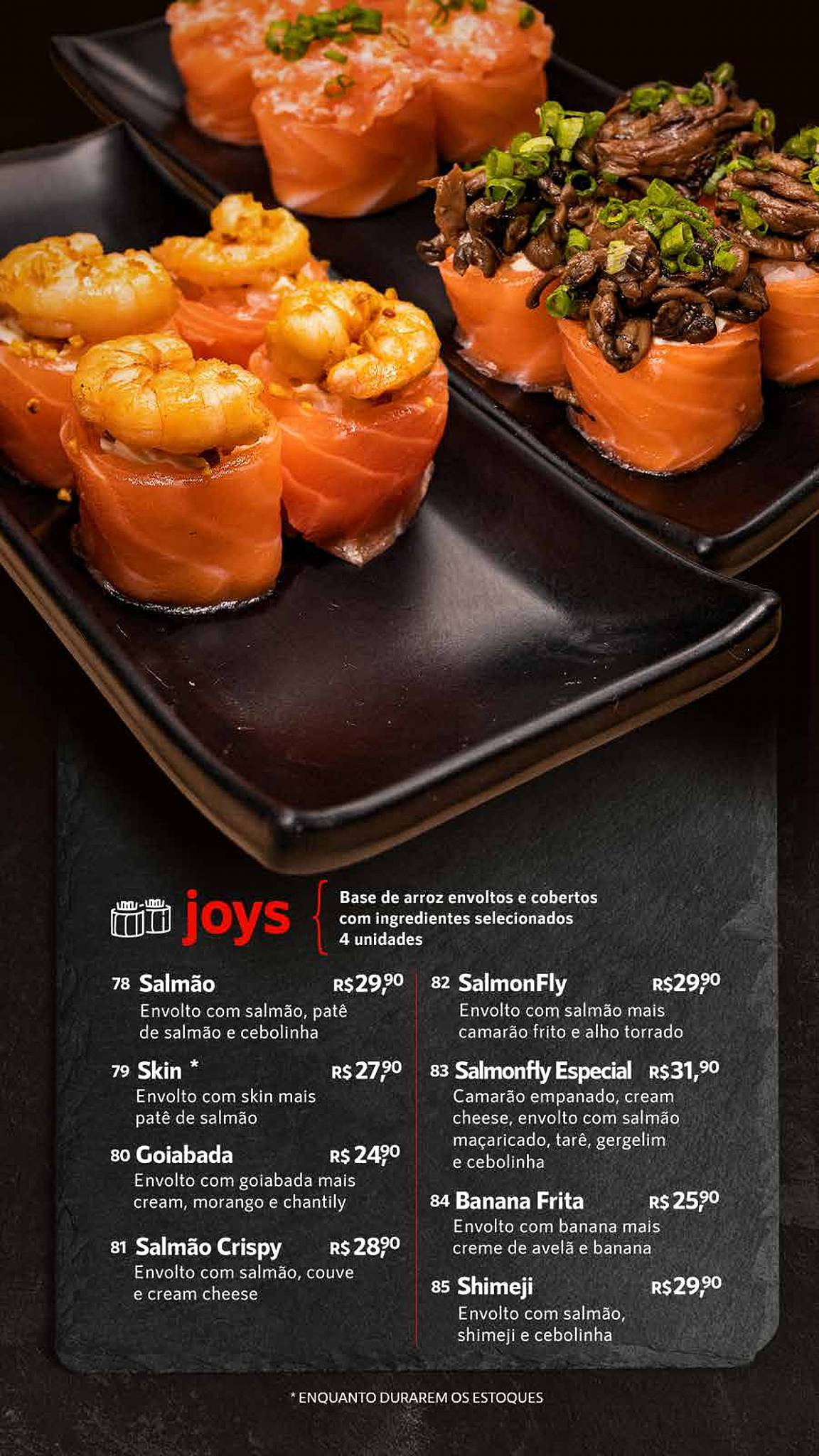 Restaurante Sushi Ponta Negra - Distrito cardápio