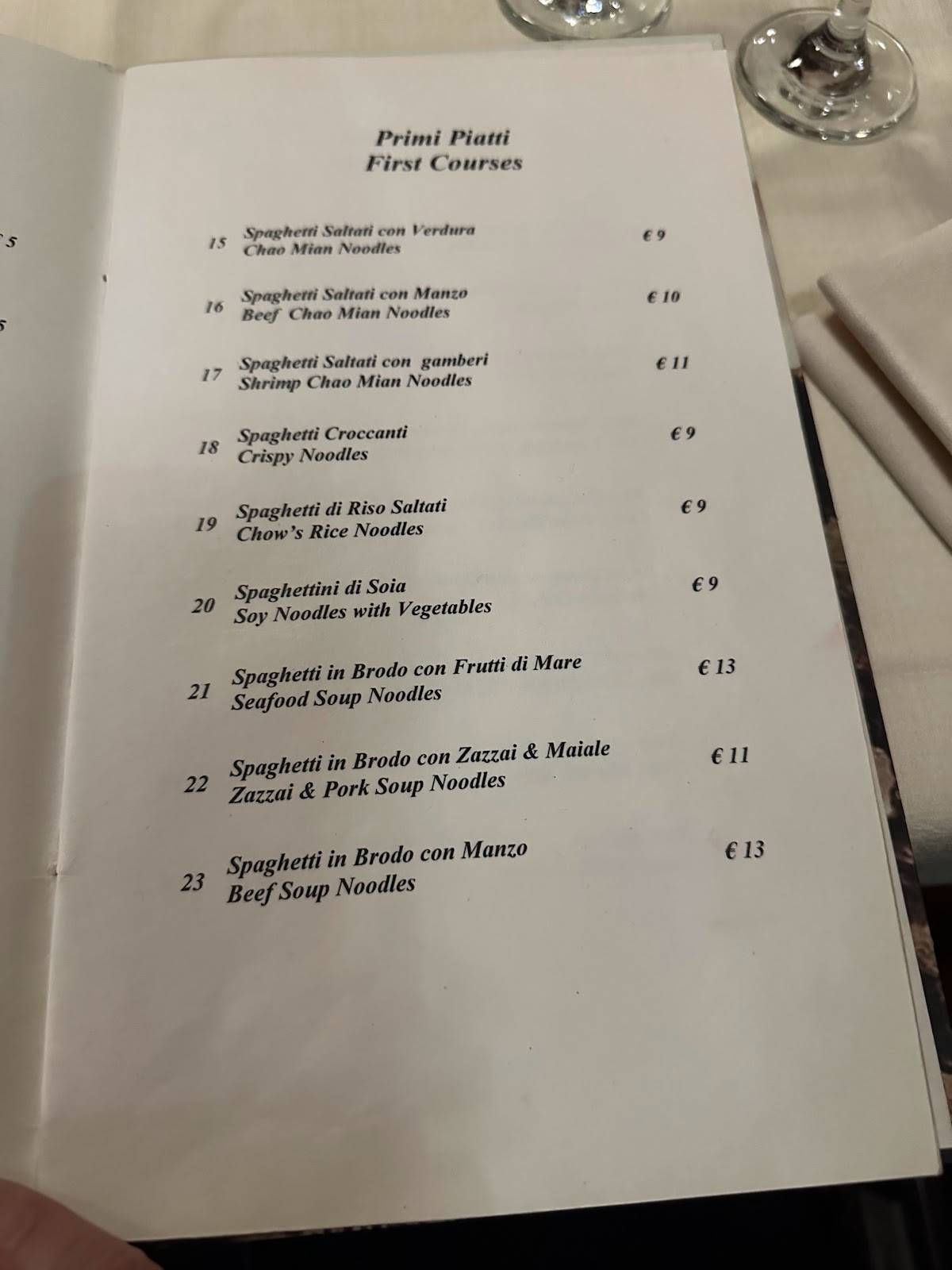 Menu di Mandarin Chow 