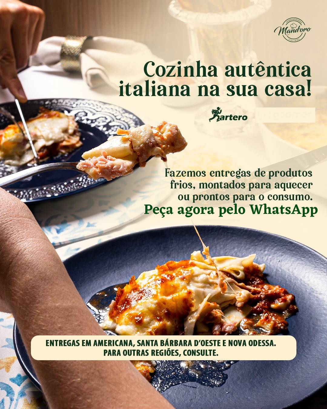 Mand'oro Massas - Cucina Artigianale Italiana em Americana cardápio
