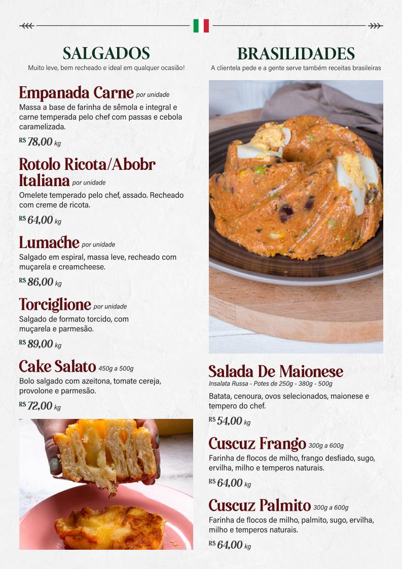 Mand'oro Massas - Cucina Artigianale Italiana em Americana cardápio