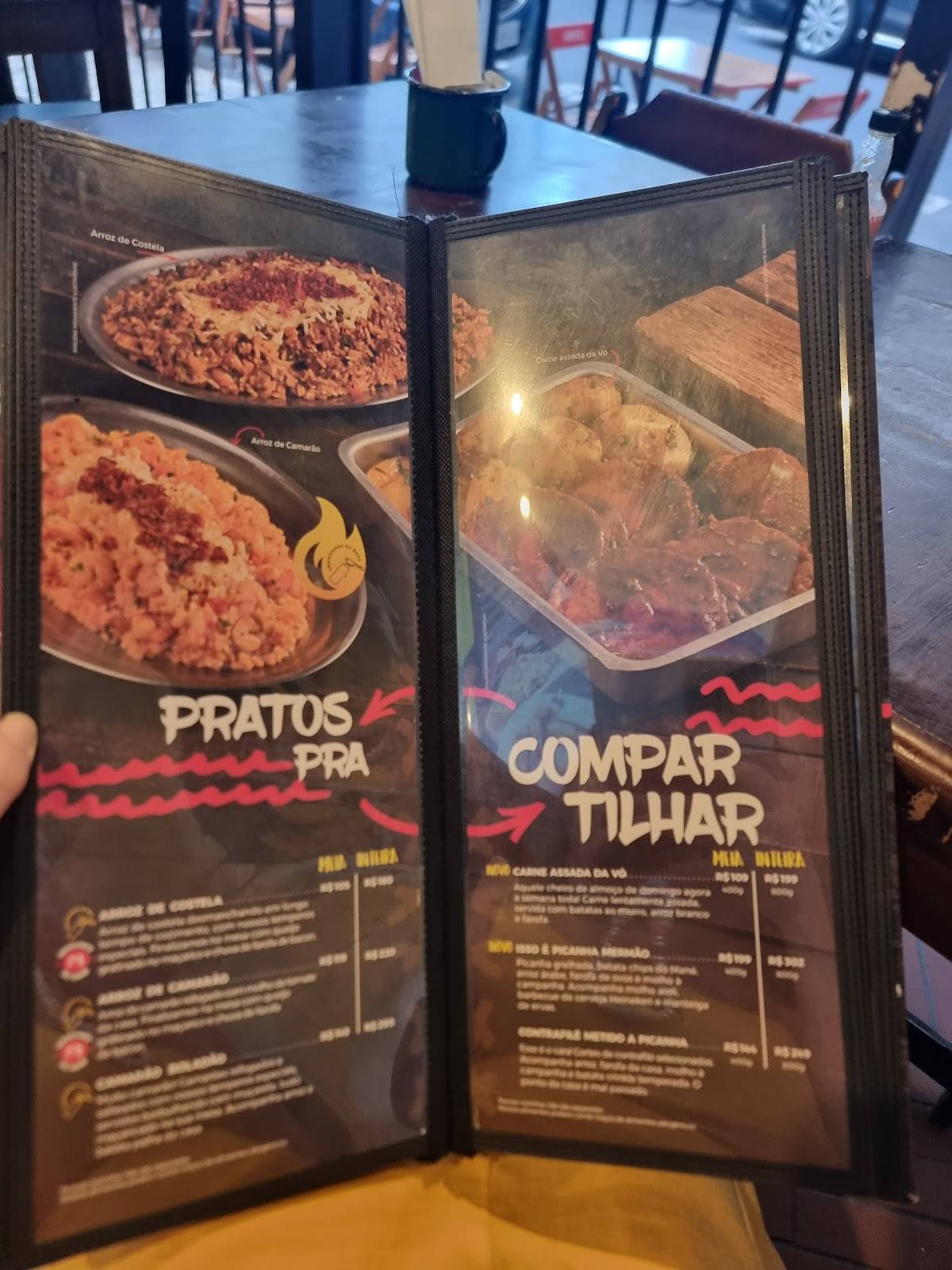 Mané Copacabana cardápio