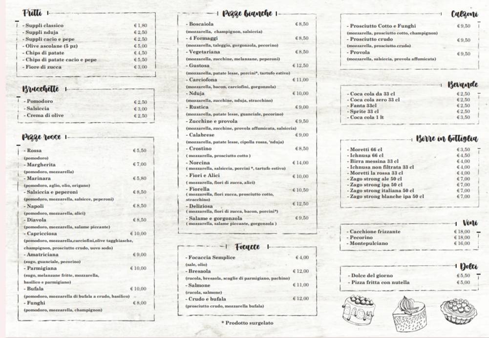 Menu di Mani in Pasta 