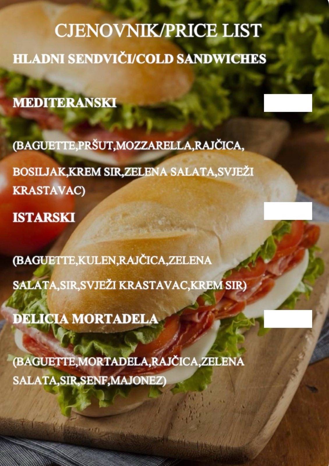 Menu de Marcone Kaffe Bar