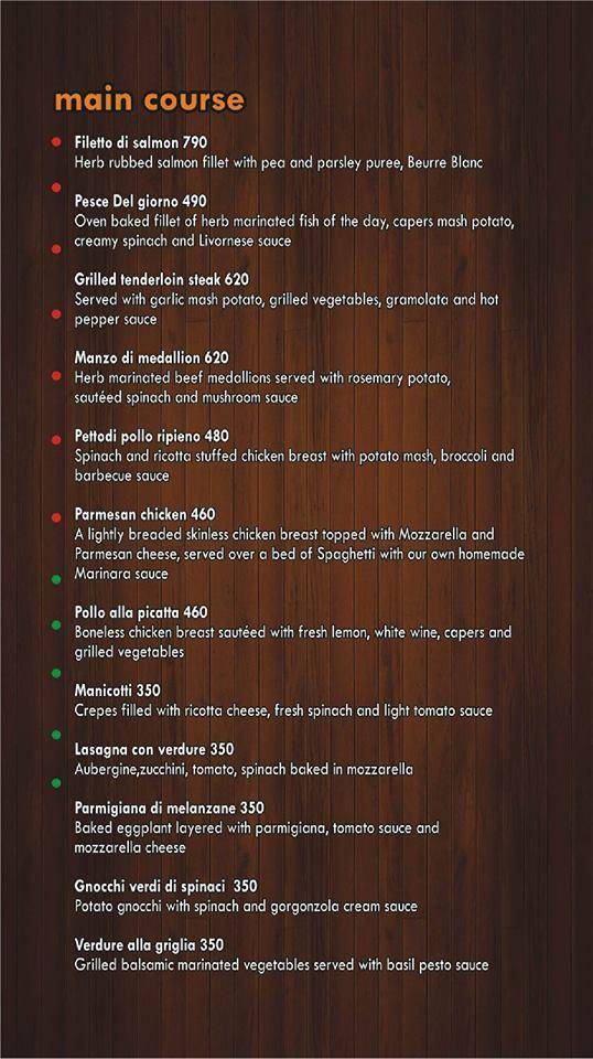 Mascarpone Cafe menu