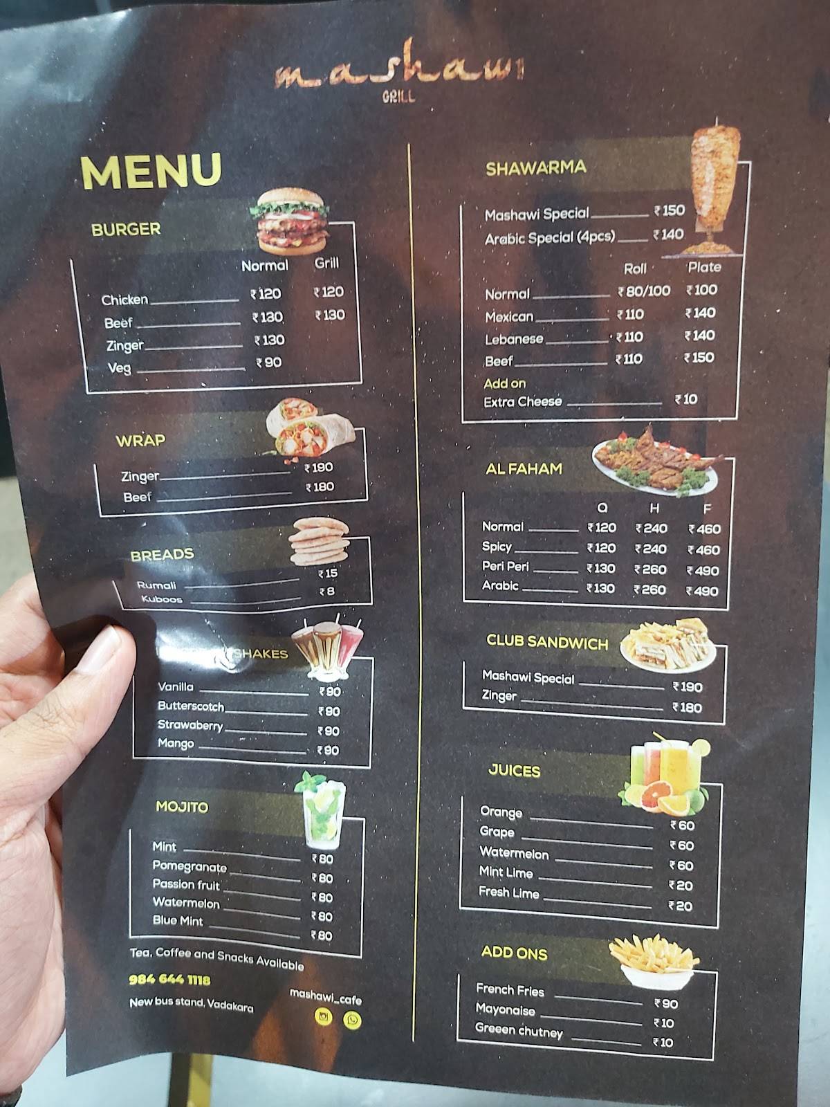 Mashawi grill menu